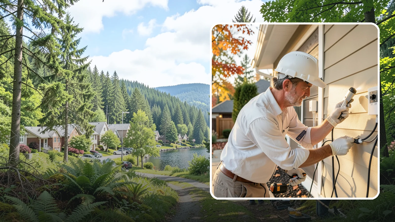 Landscape Lighting Wiring in Lake Forest Park, King County, WA - We install low-voltage wiring and transformers for landscape, pathway, and outdoor accent lighting.