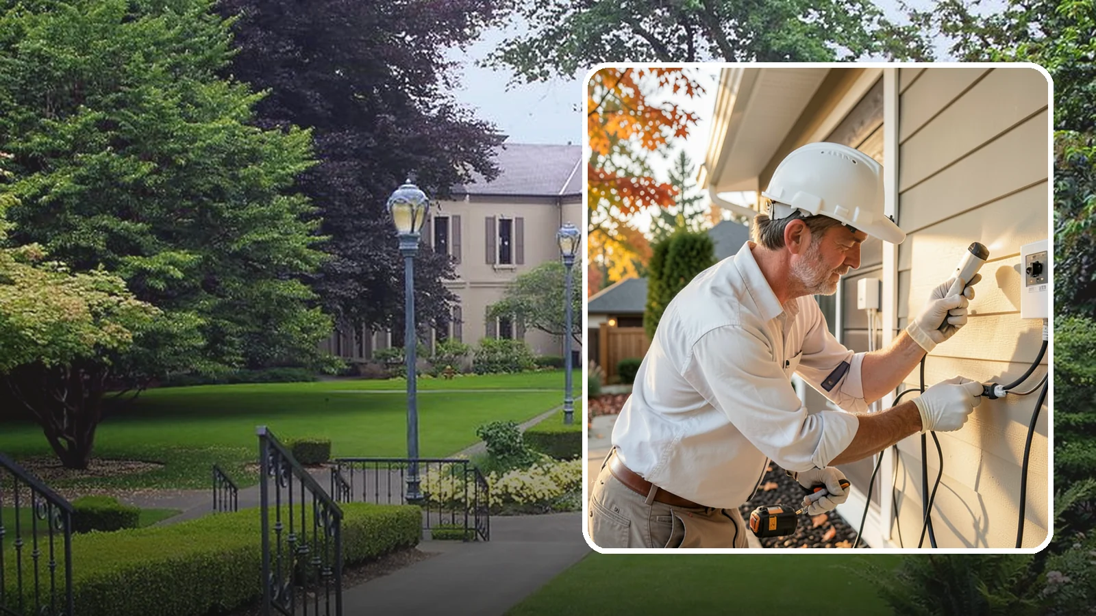 Landscape Lighting Wiring in Woodinville, King County, WA - We install low-voltage wiring and transformers for landscape, pathway, and outdoor accent lighting.