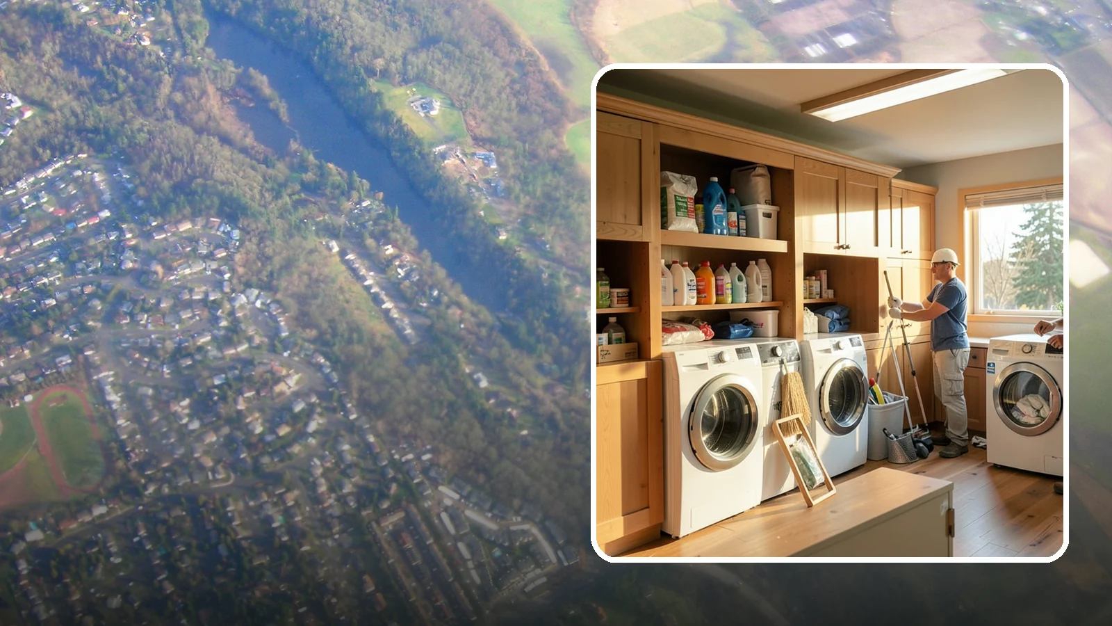 Laundry Room Cabinetry in Algona, King County, WA - Installing practical laundry room cabinetry that organizes supplies and hides clutter around your machines.