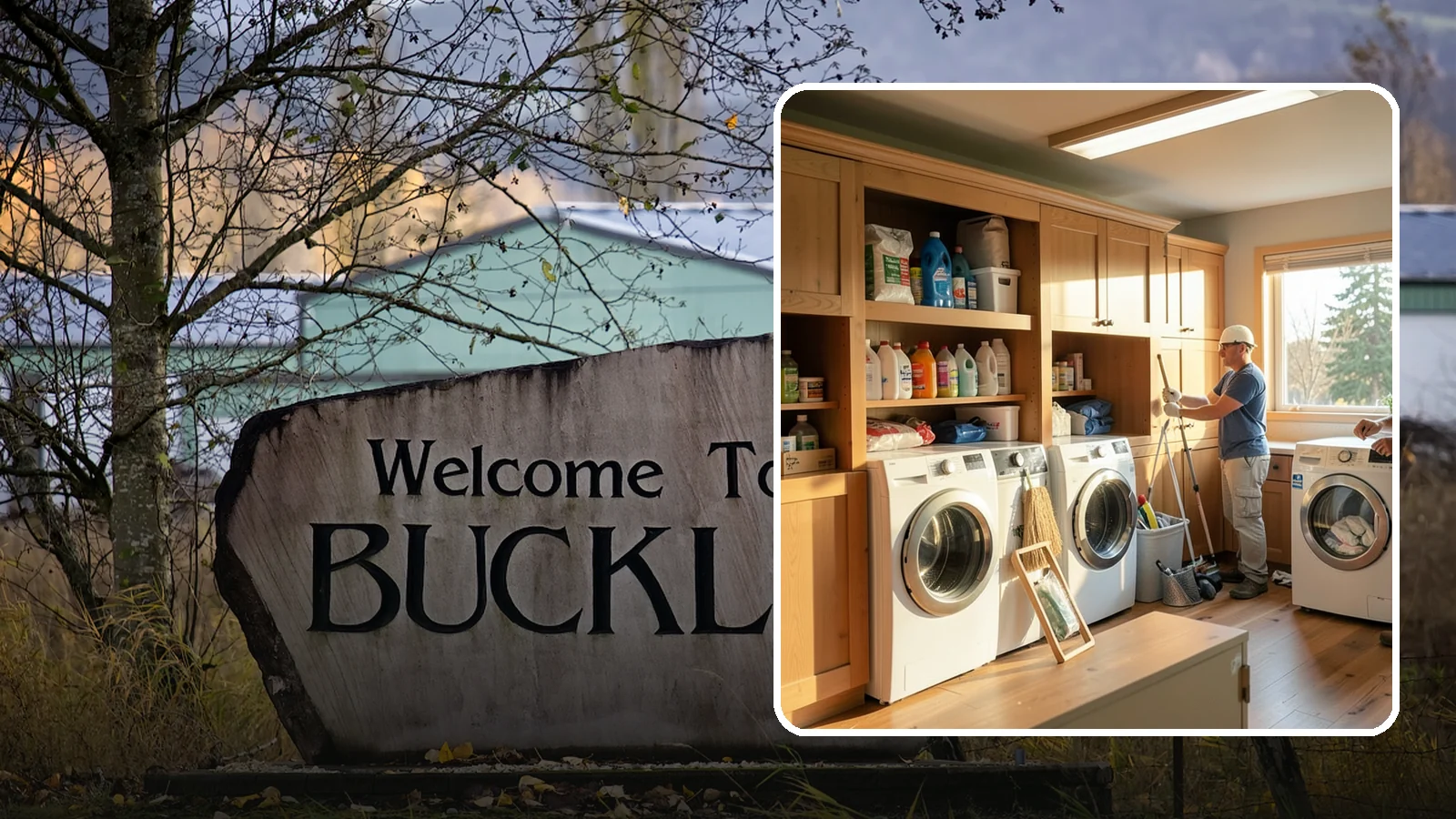 Laundry Room Cabinetry in Buckley, Pierce County, WA - Installing practical laundry room cabinetry that organizes supplies and hides clutter around your machines.