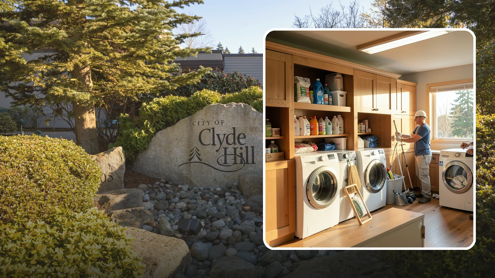 Laundry Room Cabinetry in Clyde Hill, King County, WA - Installing practical laundry room cabinetry that organizes supplies and hides clutter around your machines.
