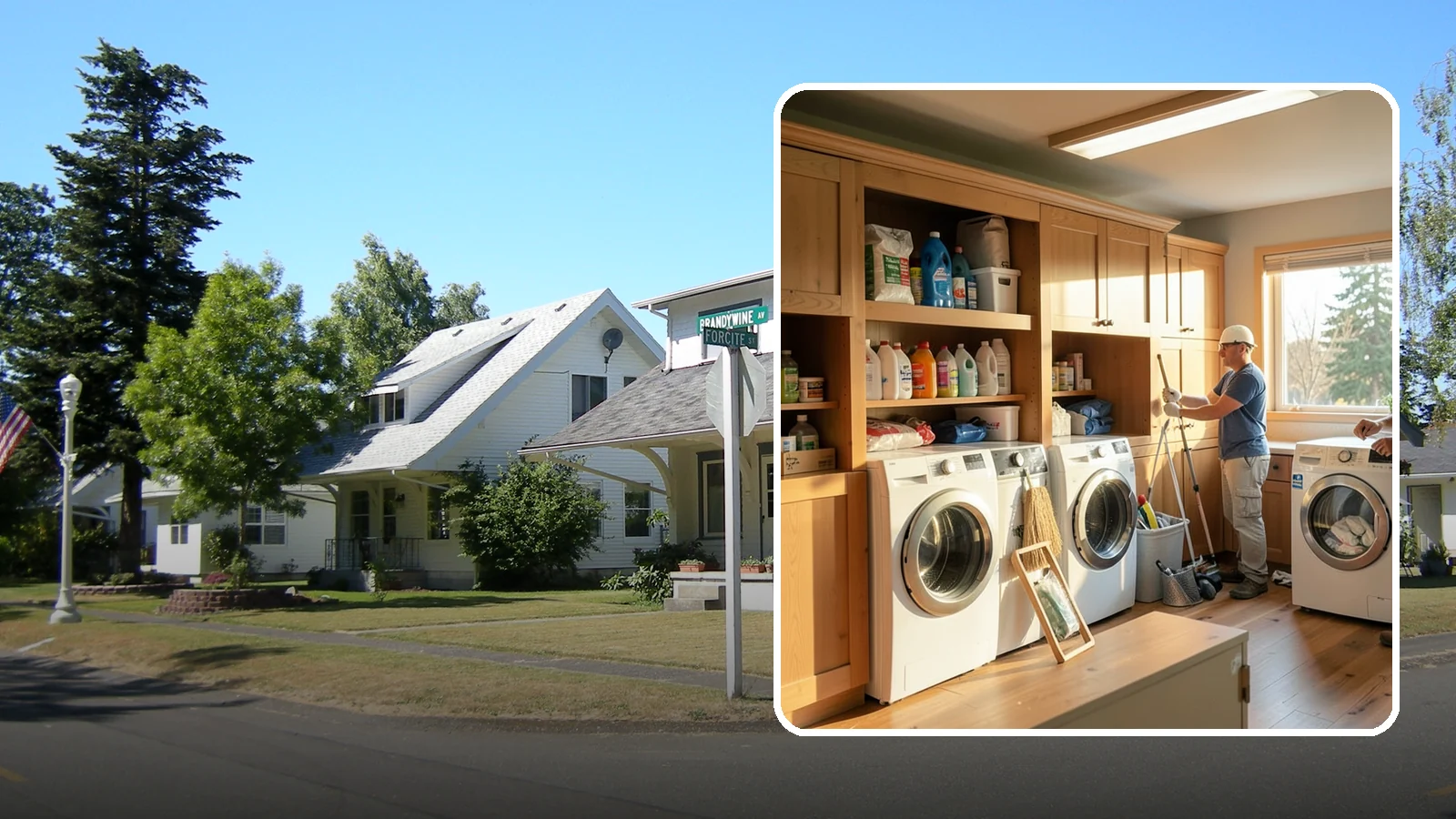 Laundry Room Cabinetry in DuPont, Pierce County, WA - Installing practical laundry room cabinetry that organizes supplies and hides clutter around your machines.