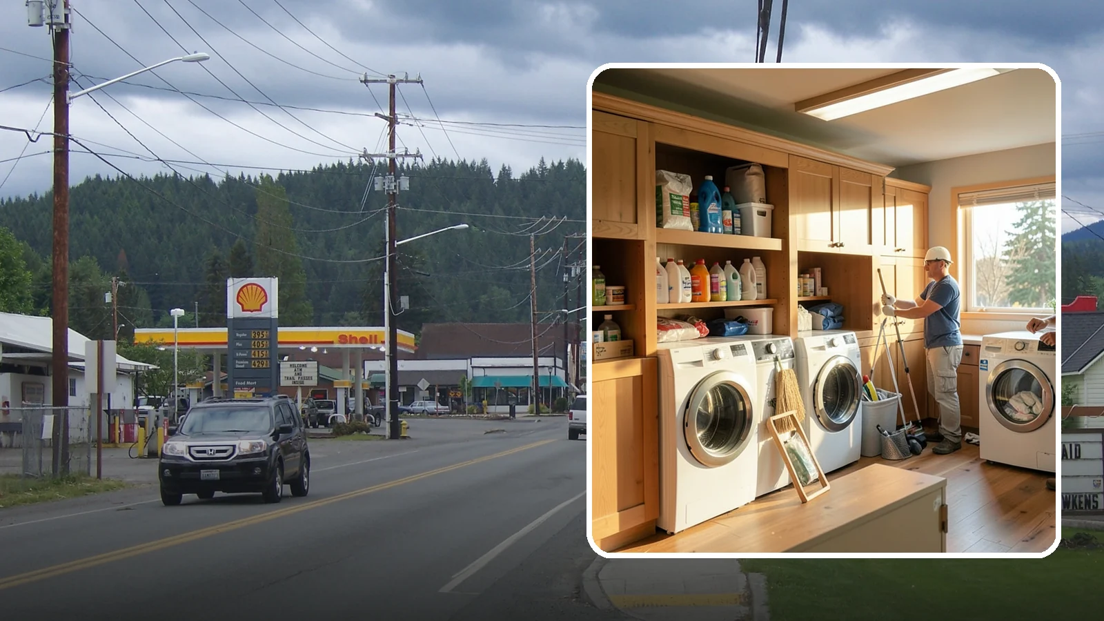 Laundry Room Cabinetry in Granite Falls, Snohomish County, WA - Installing practical laundry room cabinetry that organizes supplies and hides clutter around your machines.