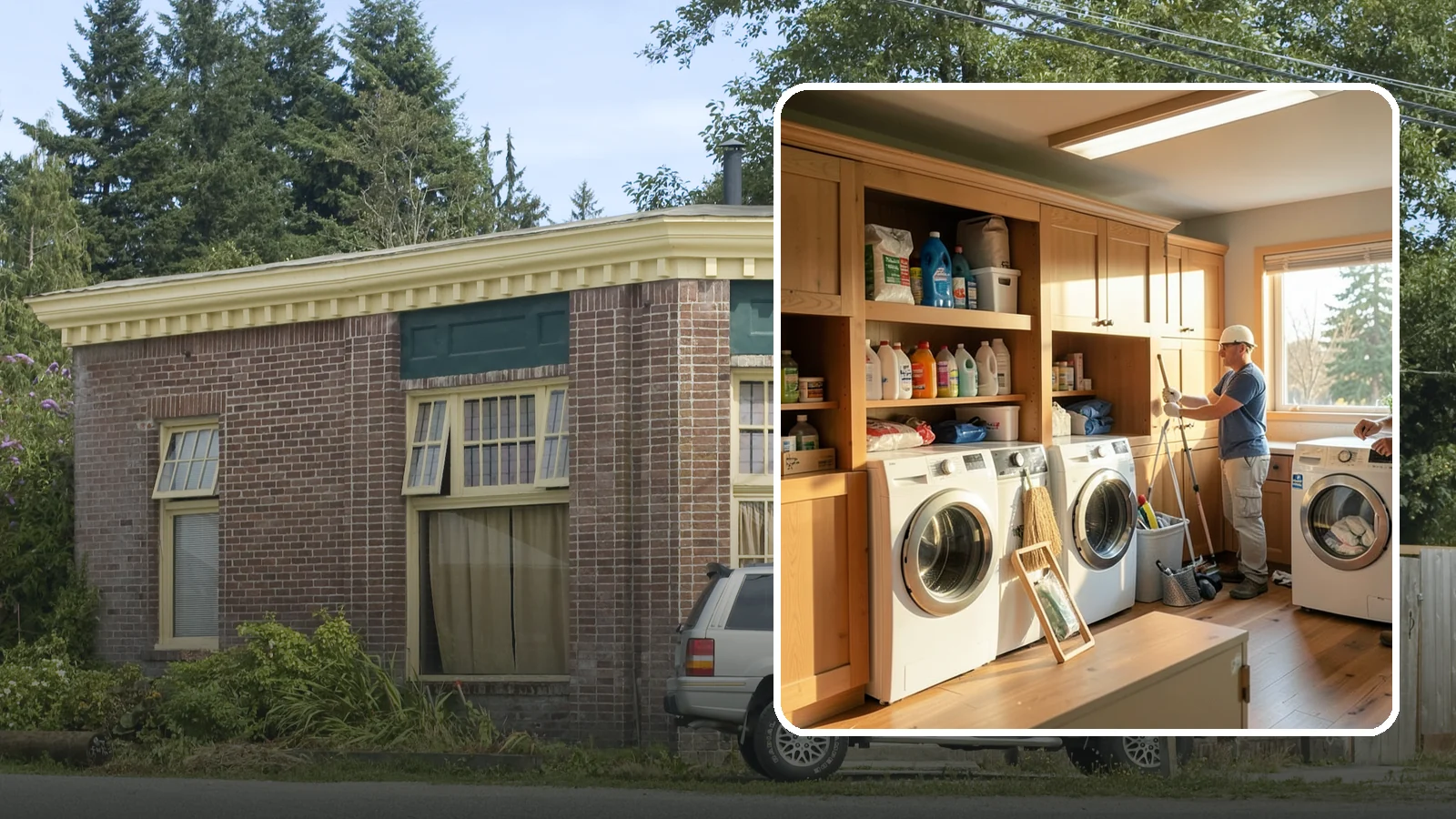 Laundry Room Cabinetry in Hamilton, Skagit County, WA - Installing practical laundry room cabinetry that organizes supplies and hides clutter around your machines.