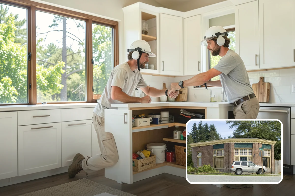 Laundry Room Cabinetry in Hamilton, Skagit County, WA - Organized storage for supplies and linens