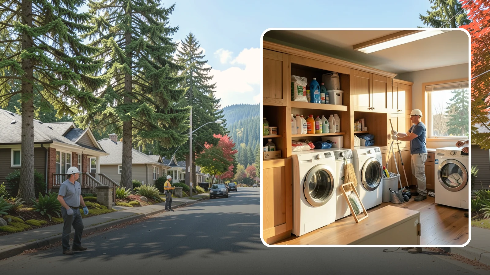 Laundry Room Cabinetry in Hunts Point, King County, WA - Installing practical laundry room cabinetry that organizes supplies and hides clutter around your machines.