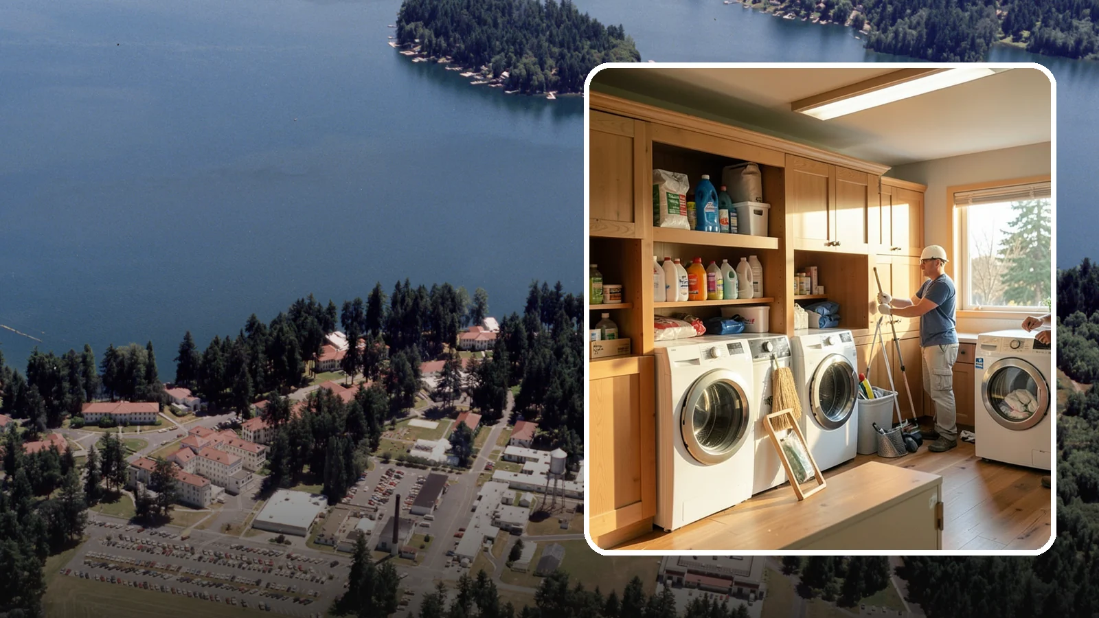 Laundry Room Cabinetry in Lakewood, Pierce County, WA - Installing practical laundry room cabinetry that organizes supplies and hides clutter around your machines.