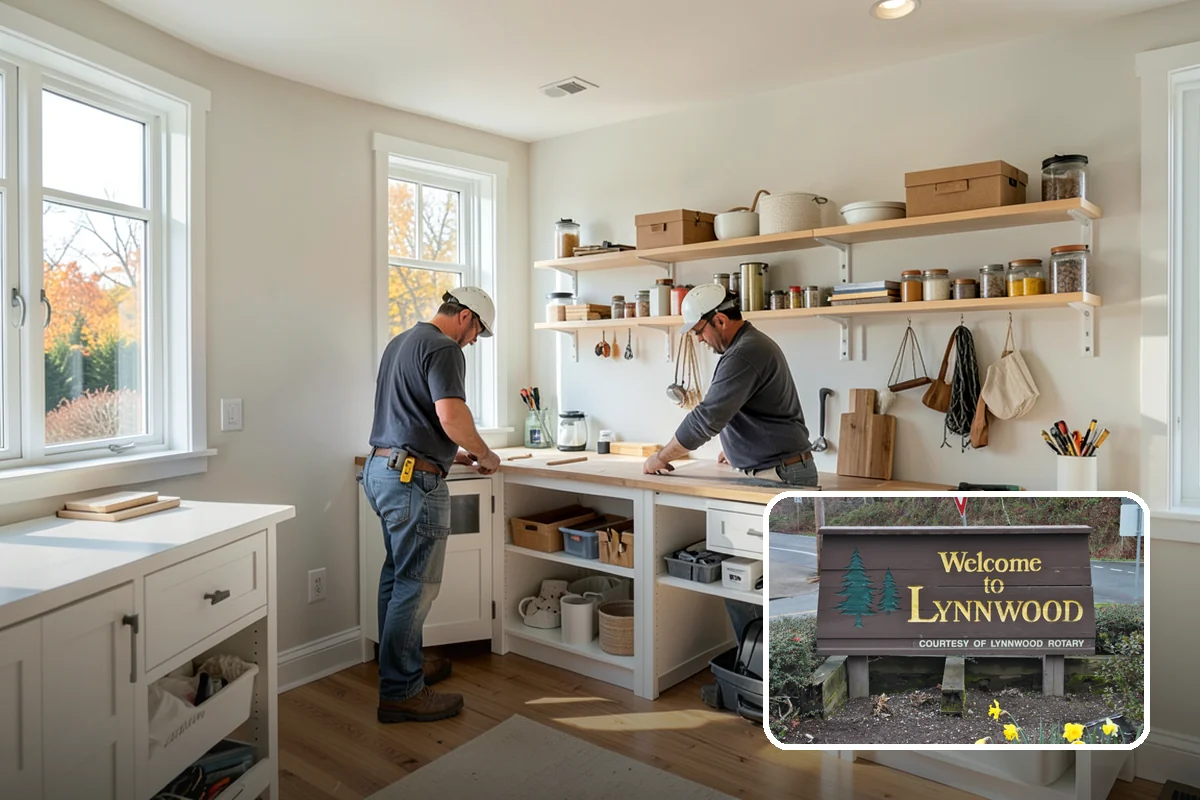 Laundry Room Cabinetry in Lynnwood, Snohomish County, WA - Organized storage for supplies and linens