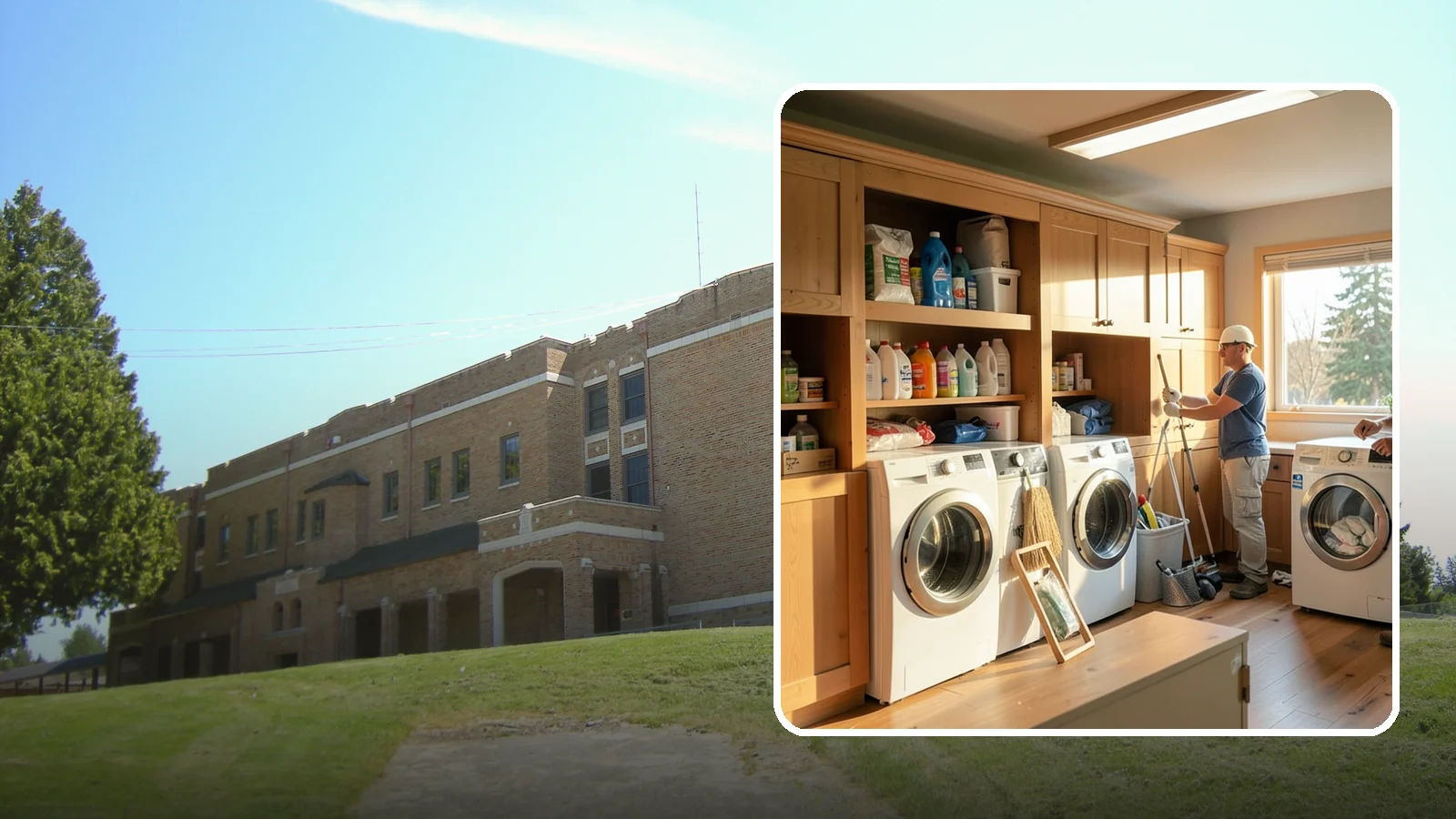 Laundry Room Cabinetry in Maple Valley, King County, WA - Installing practical laundry room cabinetry that organizes supplies and hides clutter around your machines.