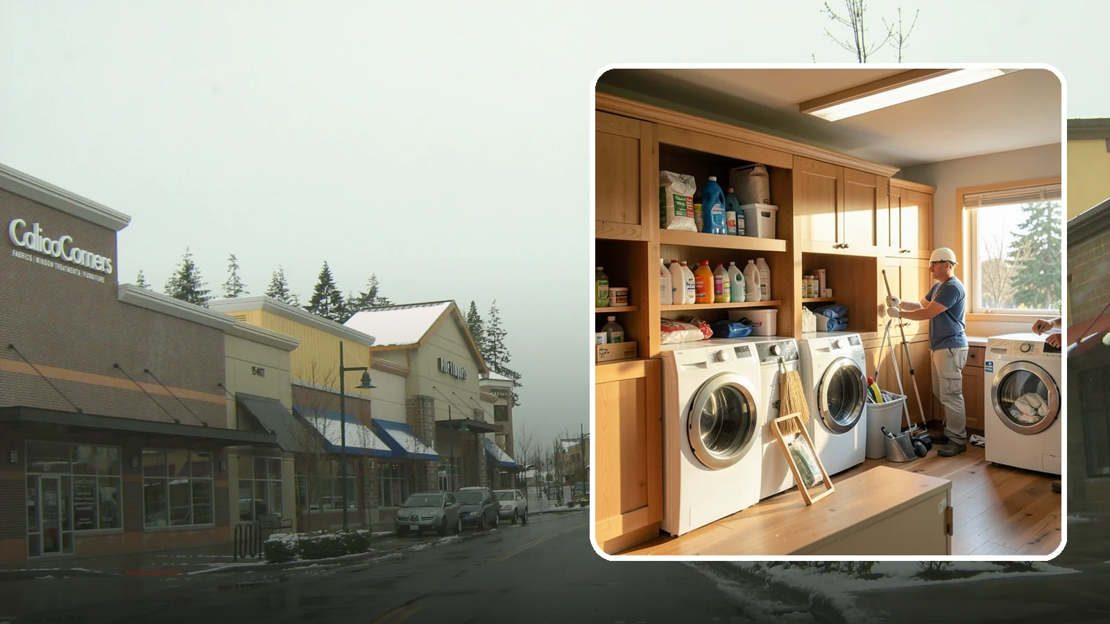 Laundry Room Cabinetry in Mill Creek, Snohomish County, WA - Installing practical laundry room cabinetry that organizes supplies and hides clutter around your machines.
