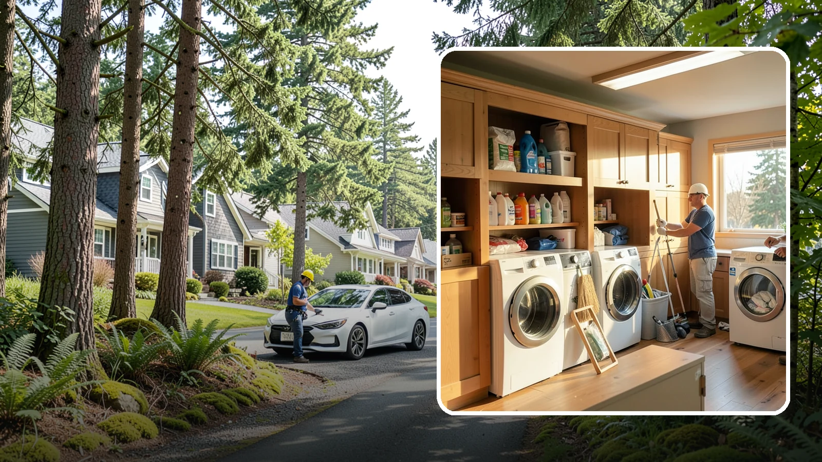 Laundry Room Cabinetry in Normandy Park, King County, WA - Installing practical laundry room cabinetry that organizes supplies and hides clutter around your machines.