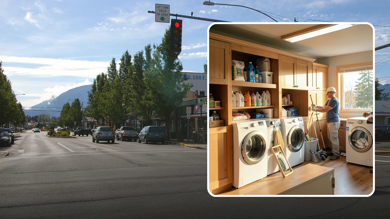 Laundry Room Cabinetry in North Bend, King County, WA - Installing practical laundry room cabinetry that organizes supplies and hides clutter around your machines.