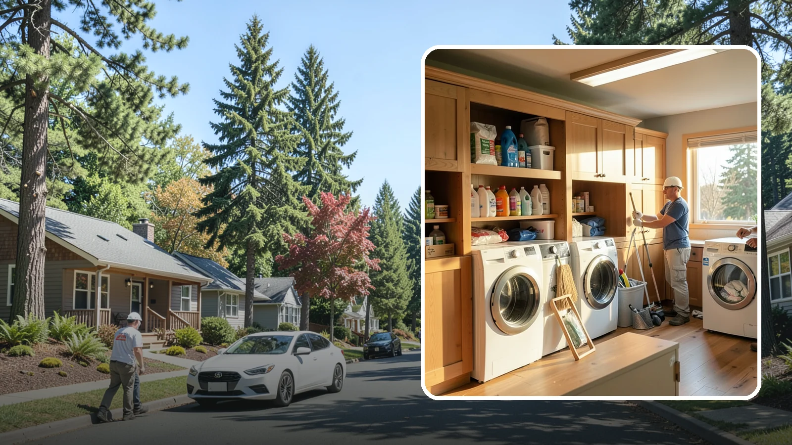 Laundry Room Cabinetry in Orting, Pierce County, WA - Installing practical laundry room cabinetry that organizes supplies and hides clutter around your machines.