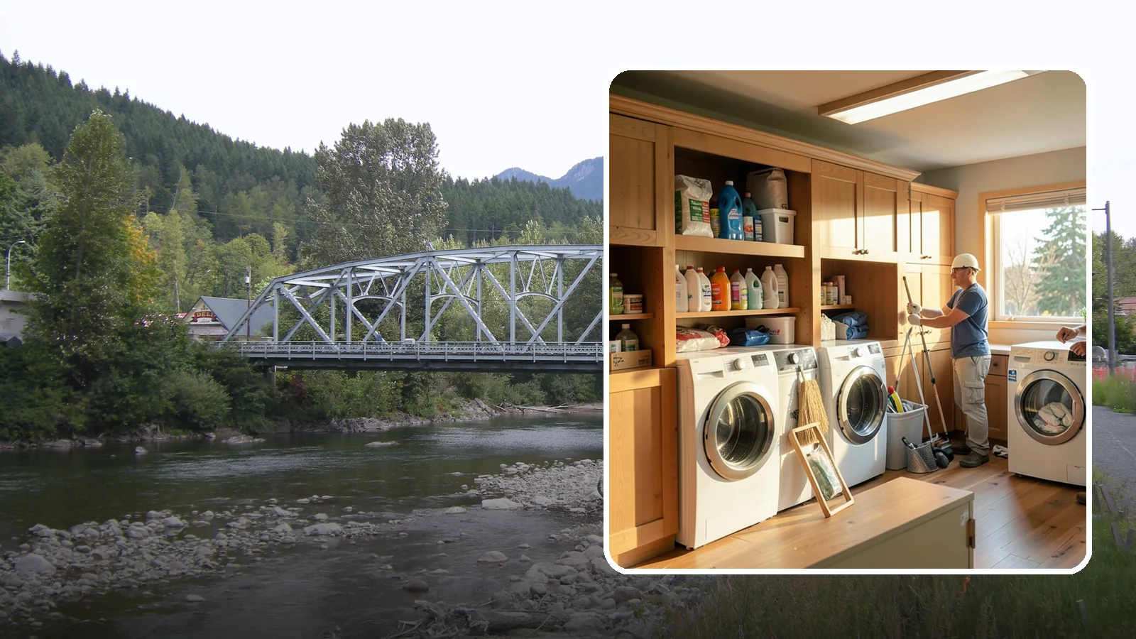 Laundry Room Cabinetry in Skykomish, King County, WA - Installing practical laundry room cabinetry that organizes supplies and hides clutter around your machines.