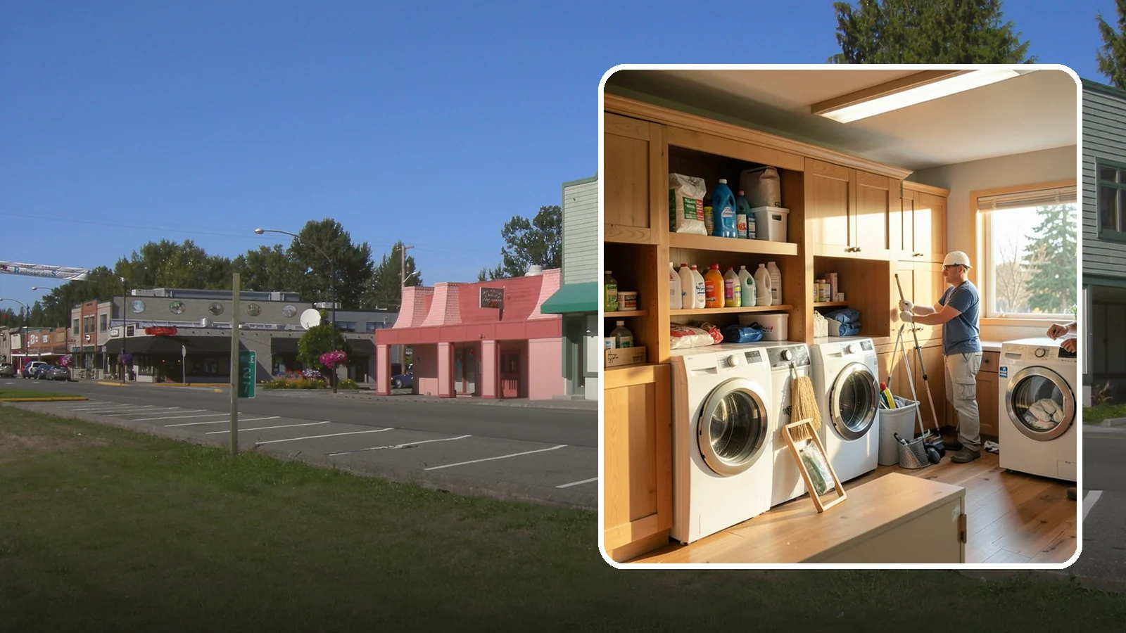Laundry Room Cabinetry in Snoqualmie, King County, WA - Installing practical laundry room cabinetry that organizes supplies and hides clutter around your machines.