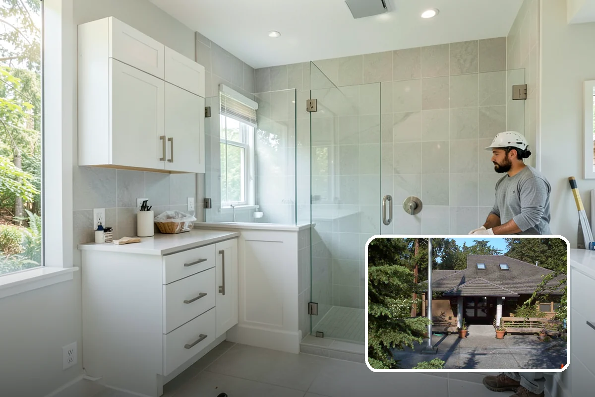 Laundry Room Cabinetry in Yarrow Point, King County, WA - Organized storage for supplies and linens