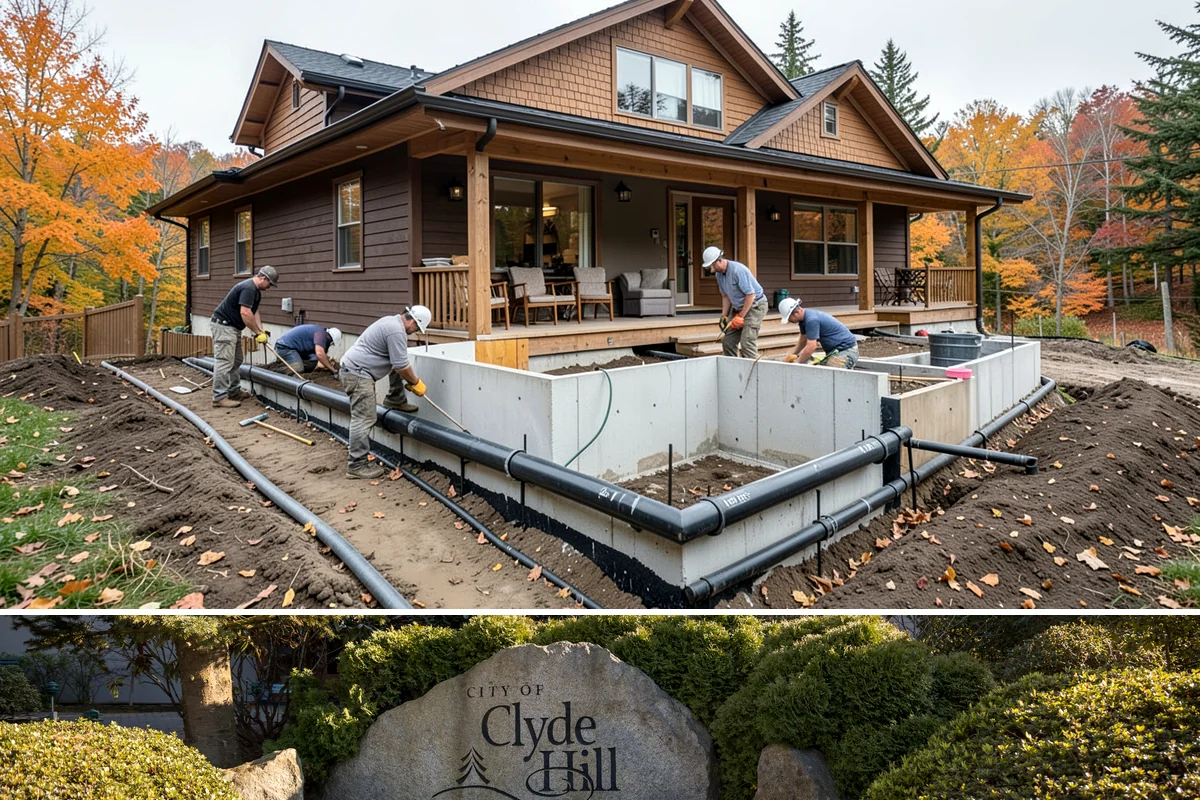 Laundry Room Construction in Clyde Hill, King County, WA - Drier months from late spring through early fall are best when new construction touches exterior walls or venting penetrations...