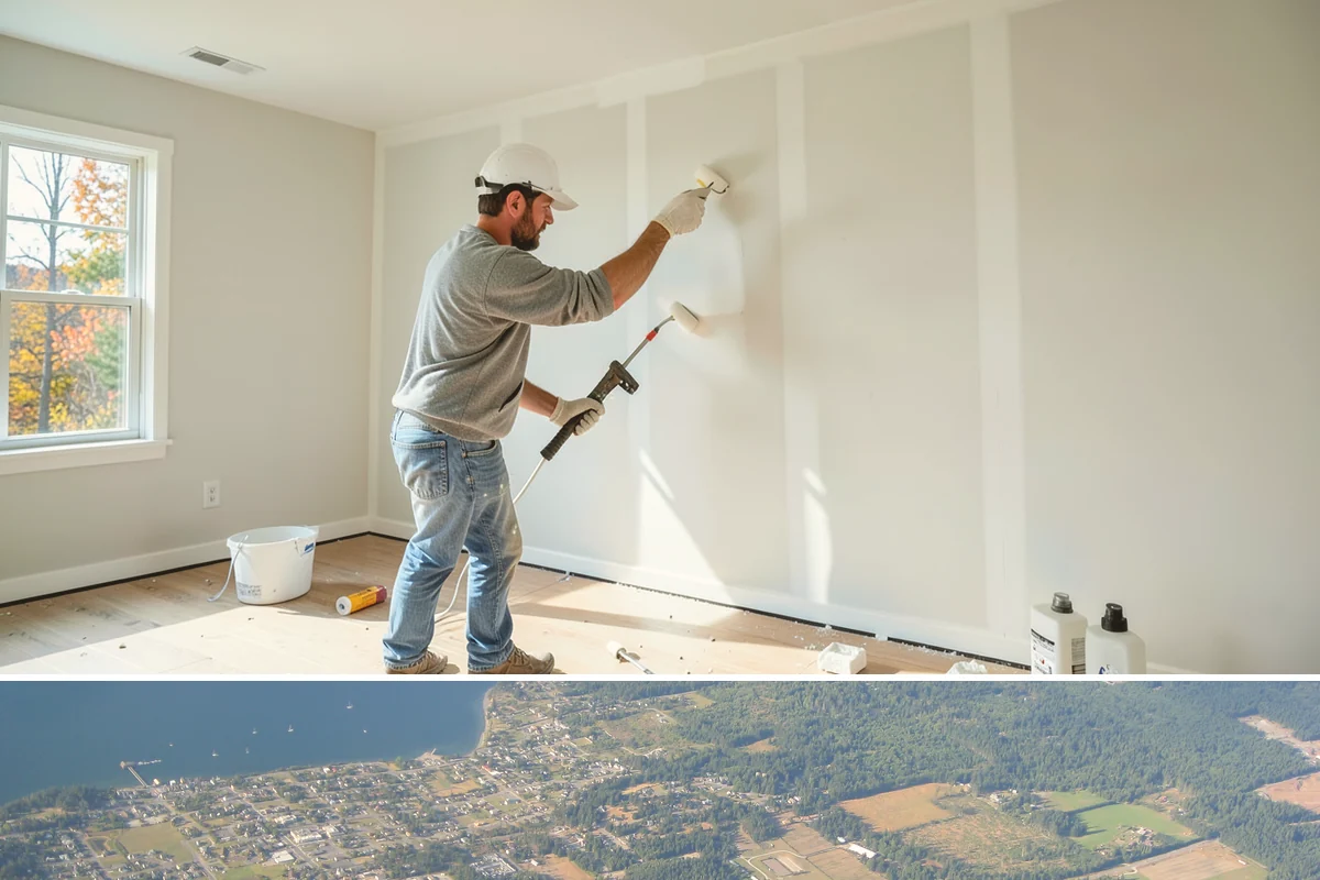 Laundry Room Construction in Coupeville, Island County, WA - Drier months from late spring through early fall are best when new construction touches exterior walls or venting penetrations...