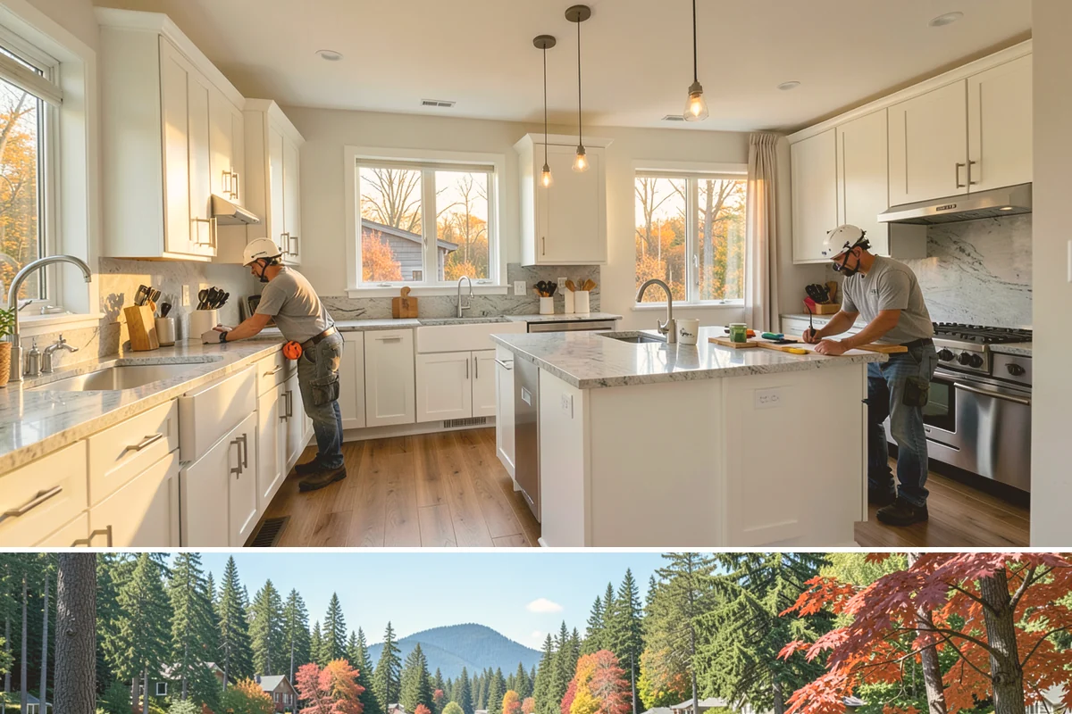 Laundry Room Construction in Covington, King County, WA - Drier months from late spring through early fall are best when new construction touches exterior walls or venting penetrations...