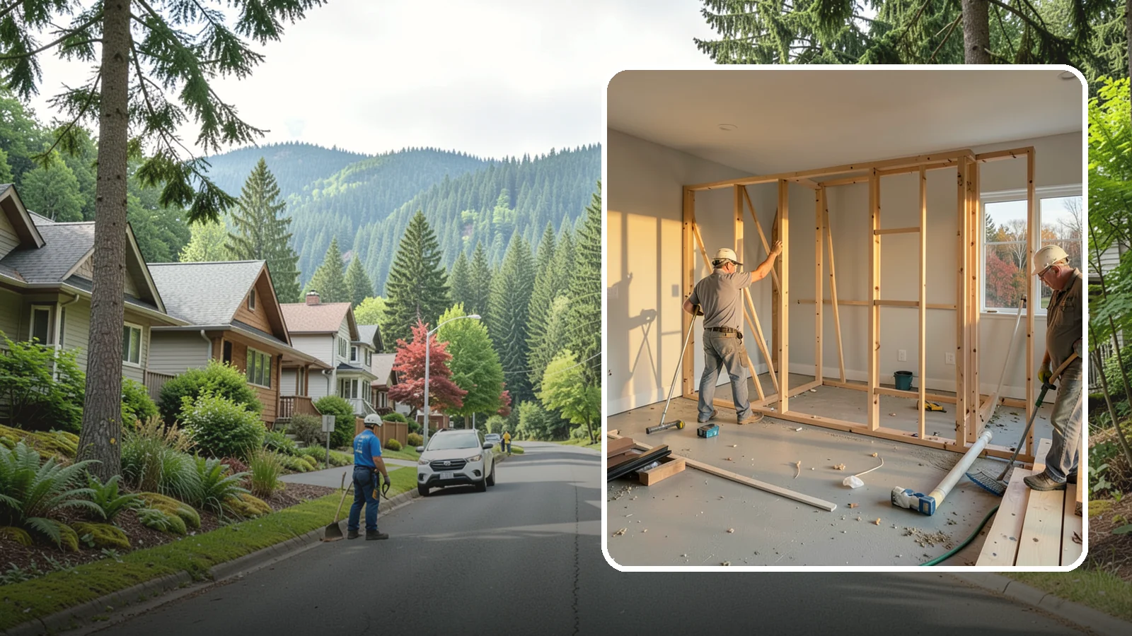 Laundry Room Construction in Darrington, Snohomish County, WA - We build brand-new laundry rooms from the framing up, engineered for Western Washington's wet climate and seismic code.