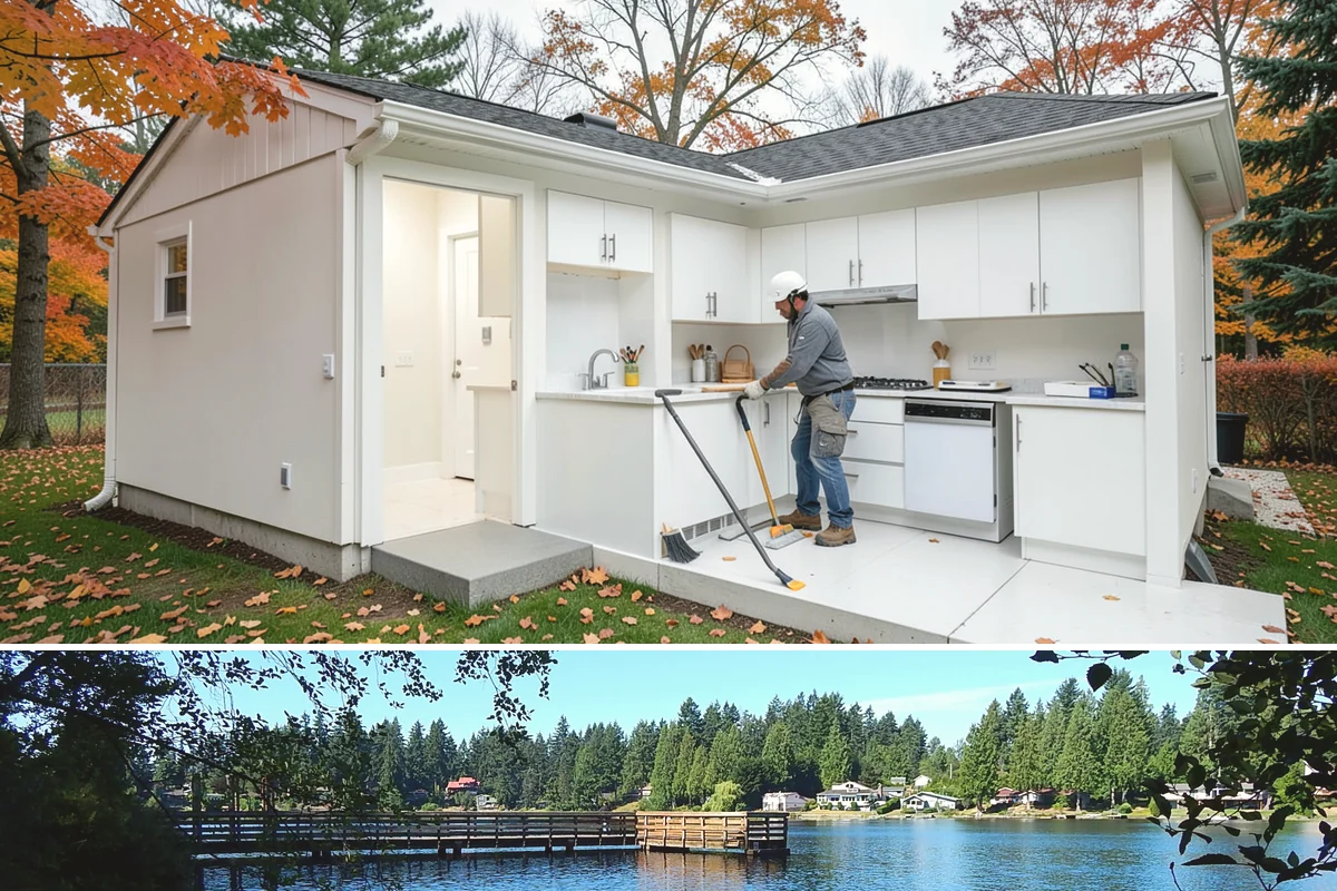 Laundry Room Construction in Federal Way, King County, WA - Drier months from late spring through early fall are best when new construction touches exterior walls or venting penetrations...