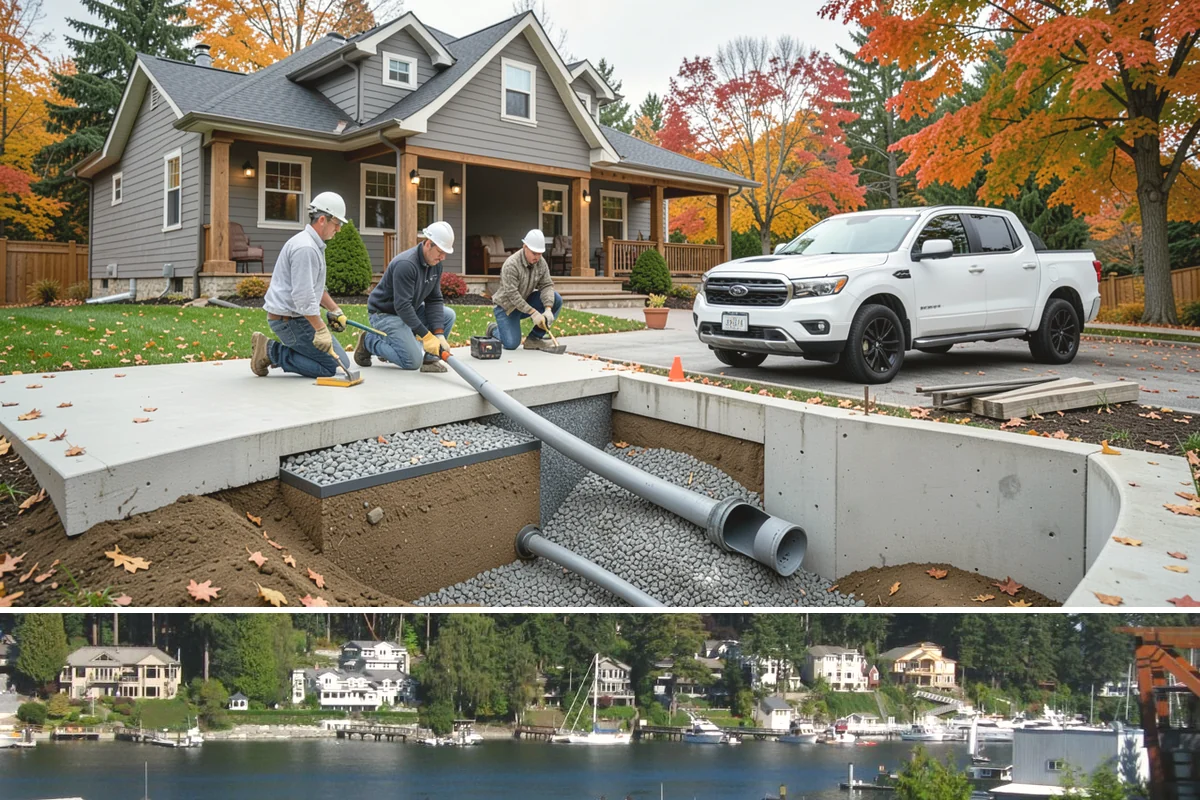 Laundry Room Construction in Gig Harbor, Pierce County, WA - Drier months from late spring through early fall are best when new construction touches exterior walls or venting penetrations...