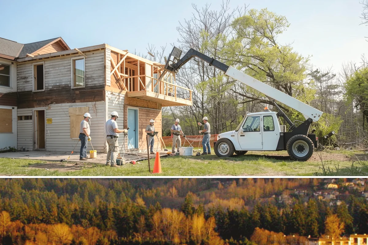 Laundry Room Construction in Kenmore, King County, WA - Drier months from late spring through early fall are best when new construction touches exterior walls or venting penetrations...