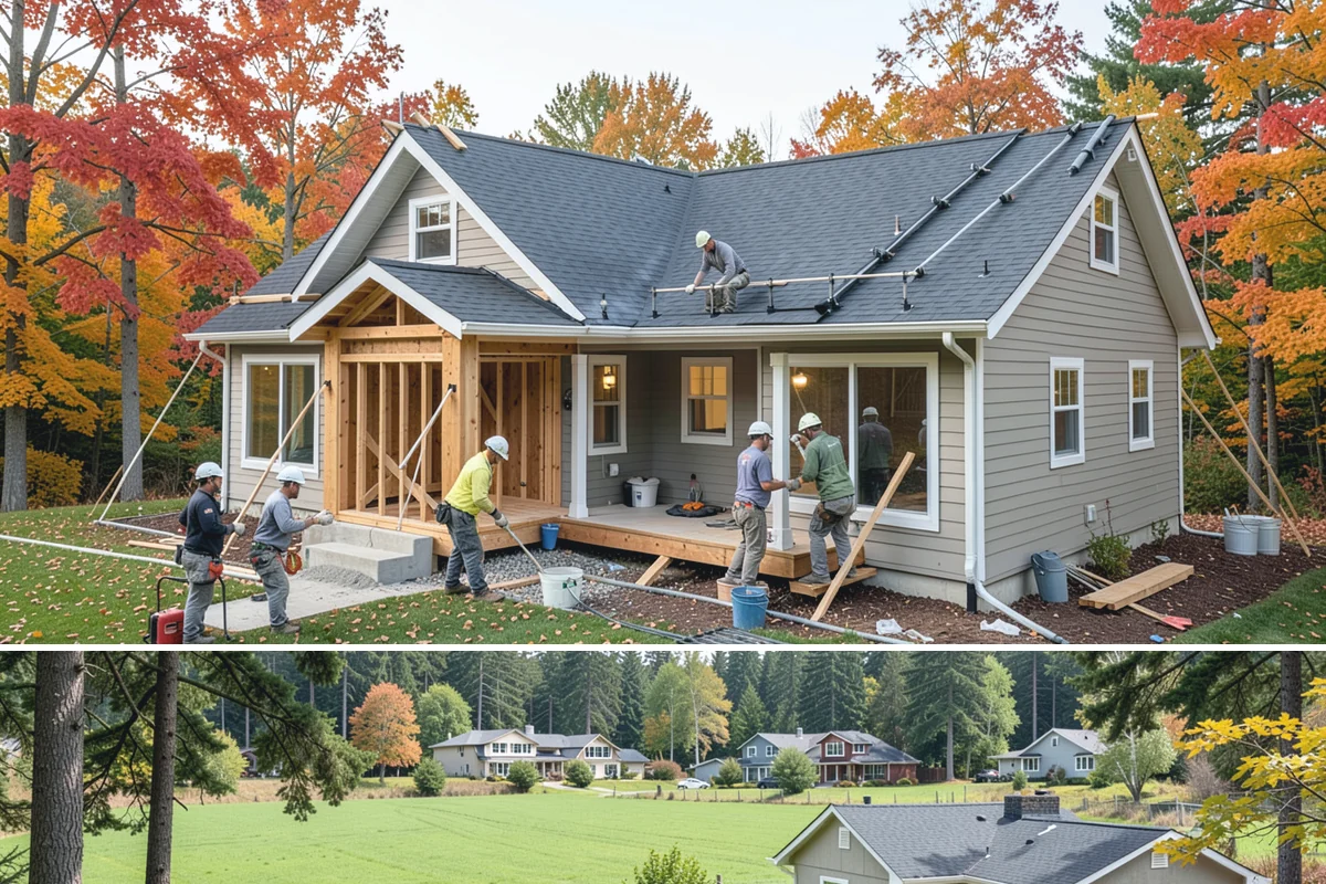 Laundry Room Construction in Lyman, Skagit County, WA - Drier months from late spring through early fall are best when new construction touches exterior walls or venting penetrations...