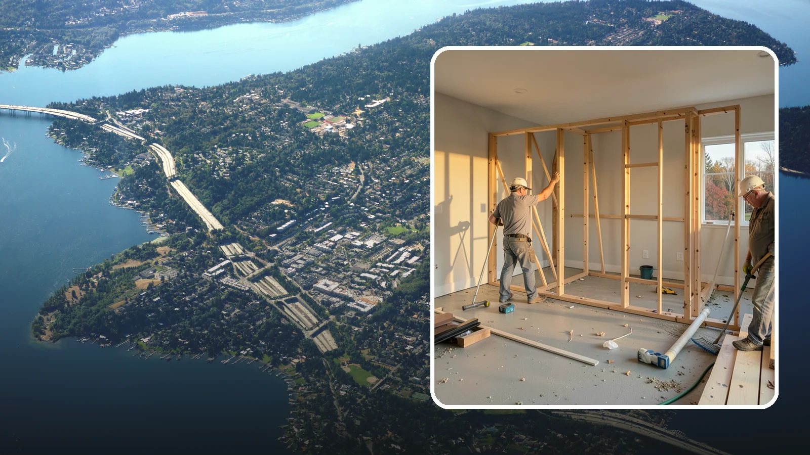 Laundry Room Construction in Mercer Island, King County, WA - We build brand-new laundry rooms from the framing up, engineered for Western Washington's wet climate and seismic code.