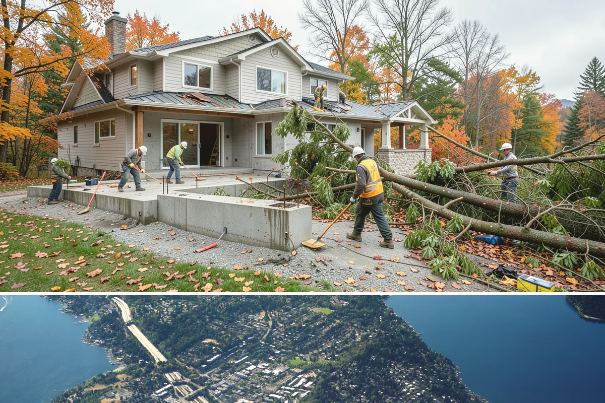 Laundry Room Construction in Mercer Island, King County, WA - Drier months from late spring through early fall are best when new construction touches exterior walls or venting penetrations...