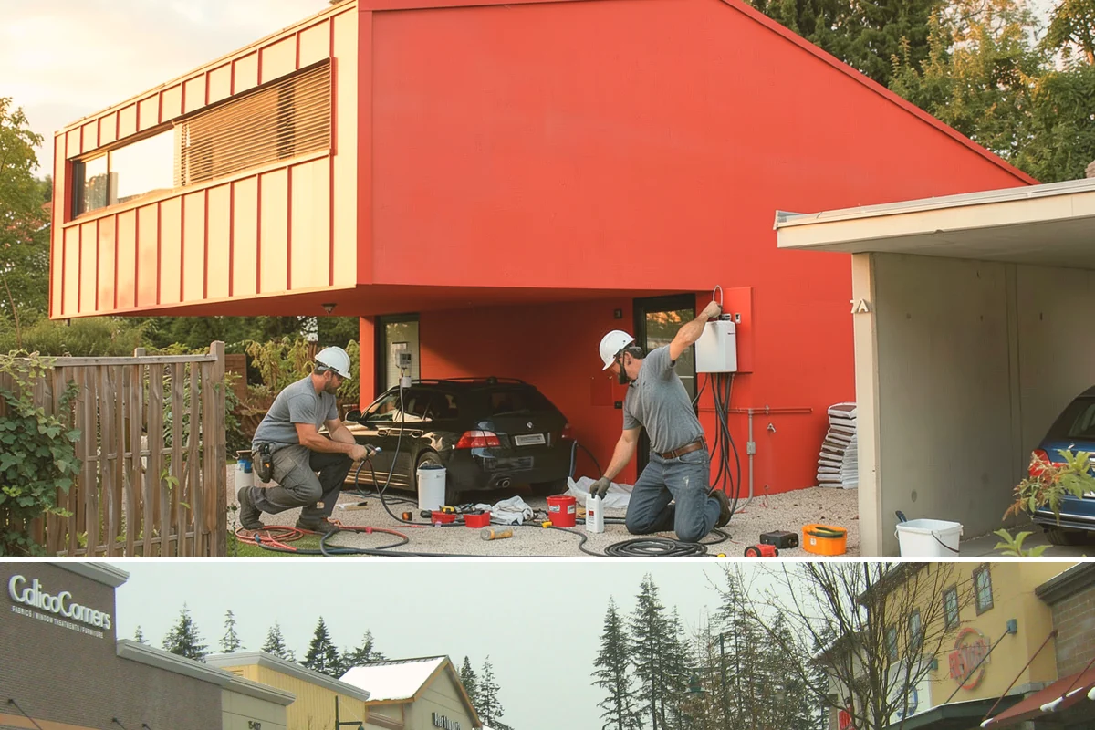 Laundry Room Construction in Mill Creek, Snohomish County, WA - Drier months from late spring through early fall are best when new construction touches exterior walls or venting penetrations...