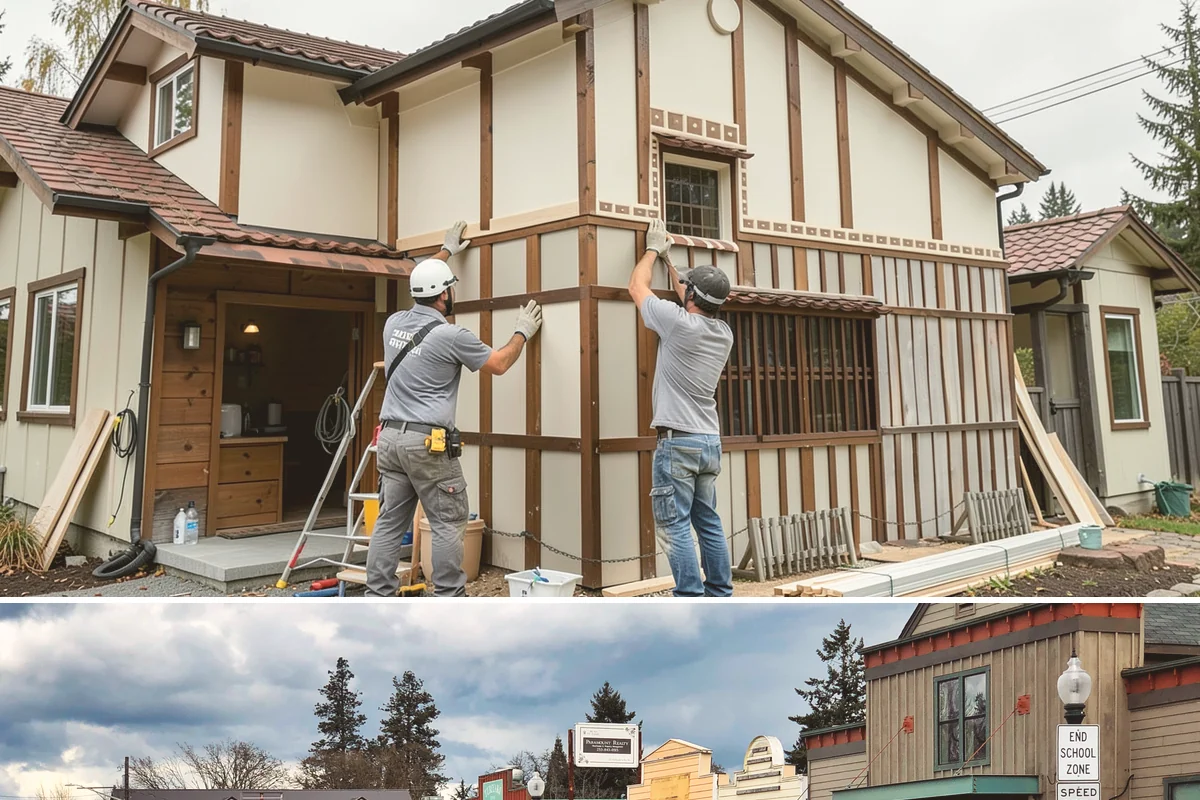Laundry Room Construction in Roy, Pierce County, WA - Drier months from late spring through early fall are best when new construction touches exterior walls or venting penetrations...