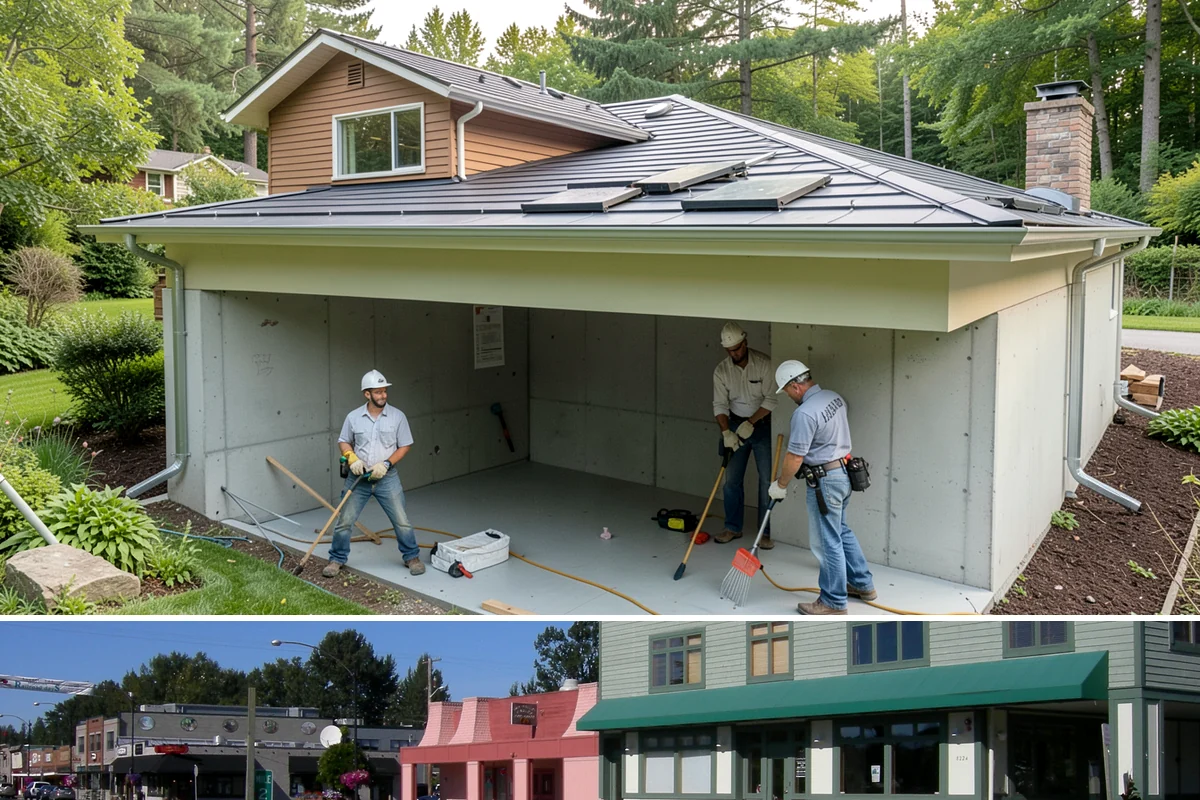 Laundry Room Construction in Snoqualmie, King County, WA - Drier months from late spring through early fall are best when new construction touches exterior walls or venting penetrations...