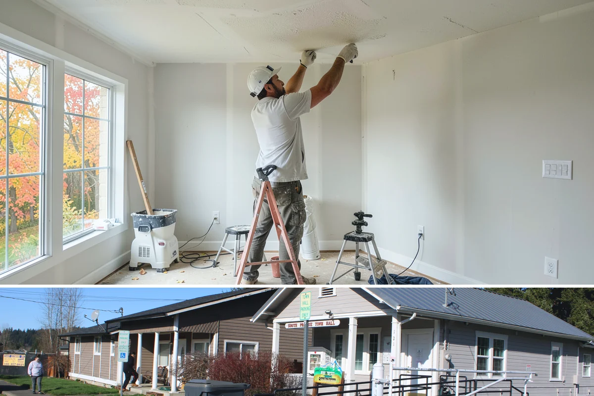 Laundry Room Construction in South Prairie, Pierce County, WA - Drier months from late spring through early fall are best when new construction touches exterior walls or venting penetrations...