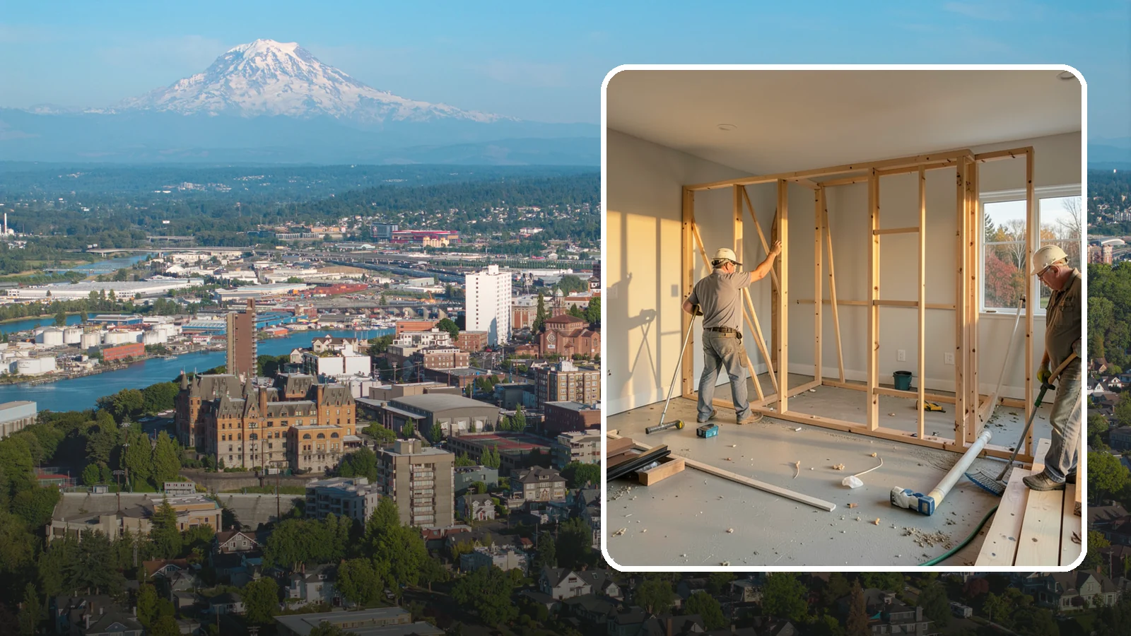 Laundry Room Construction in Tacoma, Pierce County, WA - We build brand-new laundry rooms from the framing up, engineered for Western Washington's wet climate and seismic code.
