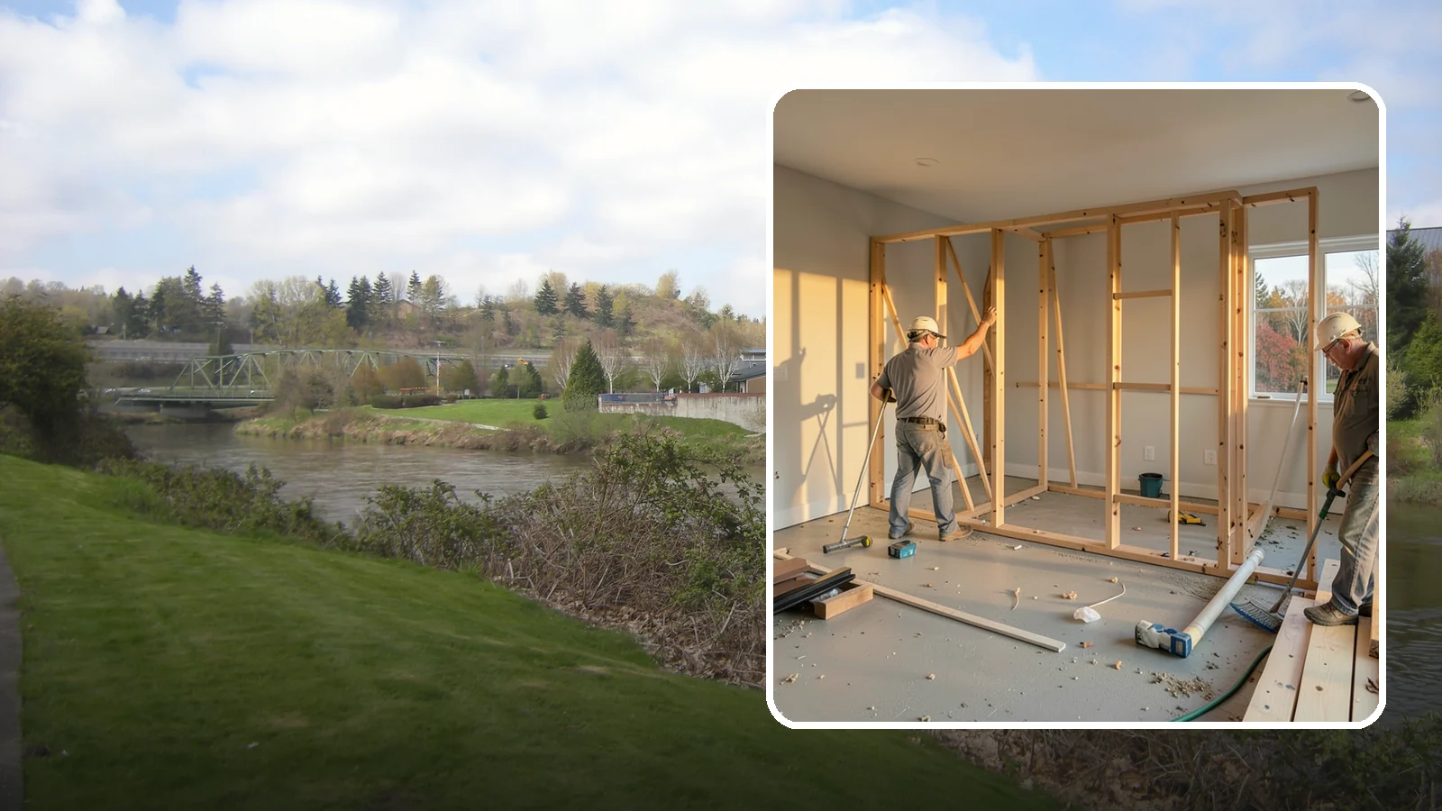 Laundry Room Construction in Tukwila, King County, WA - We build brand-new laundry rooms from the framing up, engineered for Western Washington's wet climate and seismic code.