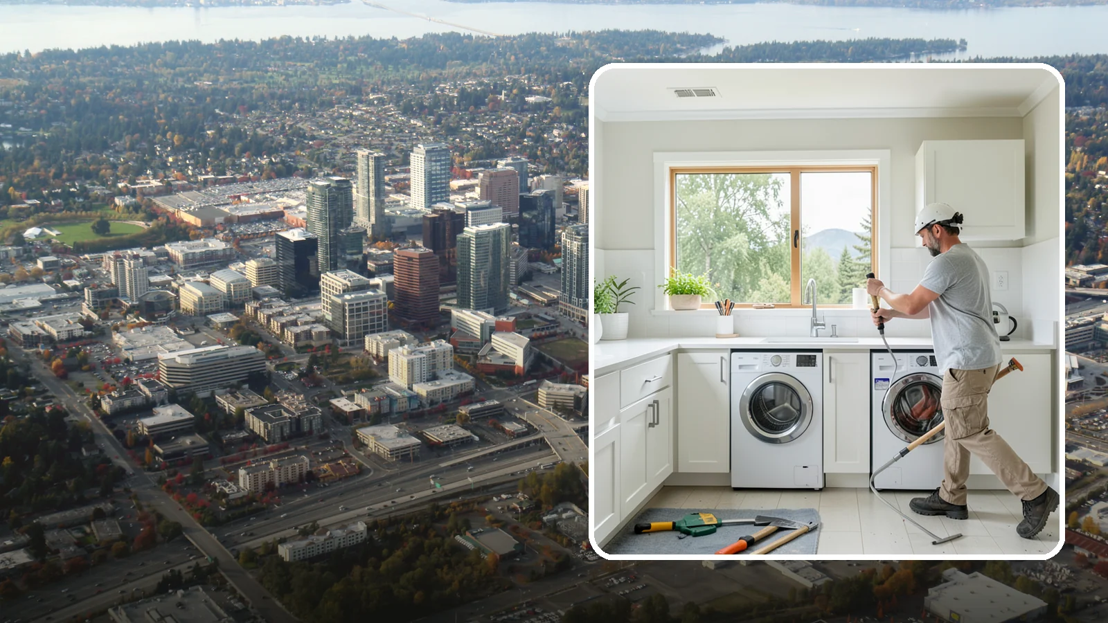 Laundry Room Remodeling in Bellevue, King County, WA - We remodel tired Puget Sound laundry rooms into bright, efficient spaces built to handle the region's constant moisture.