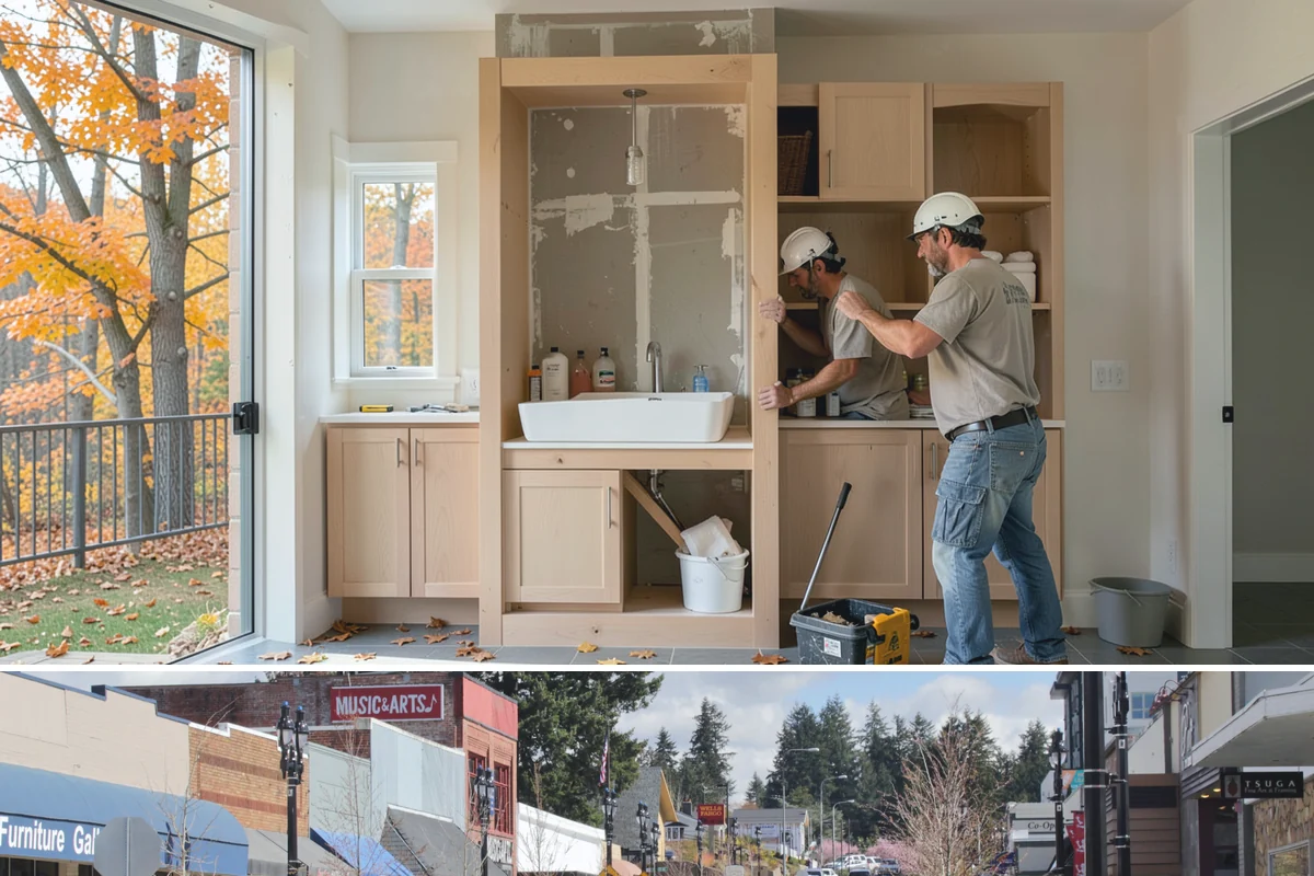 Laundry Room Remodeling in Bothell, King County, WA - Late fall through winter is an ideal time to remodel an interior laundry room since the work stays dry indoors while PNW rain...