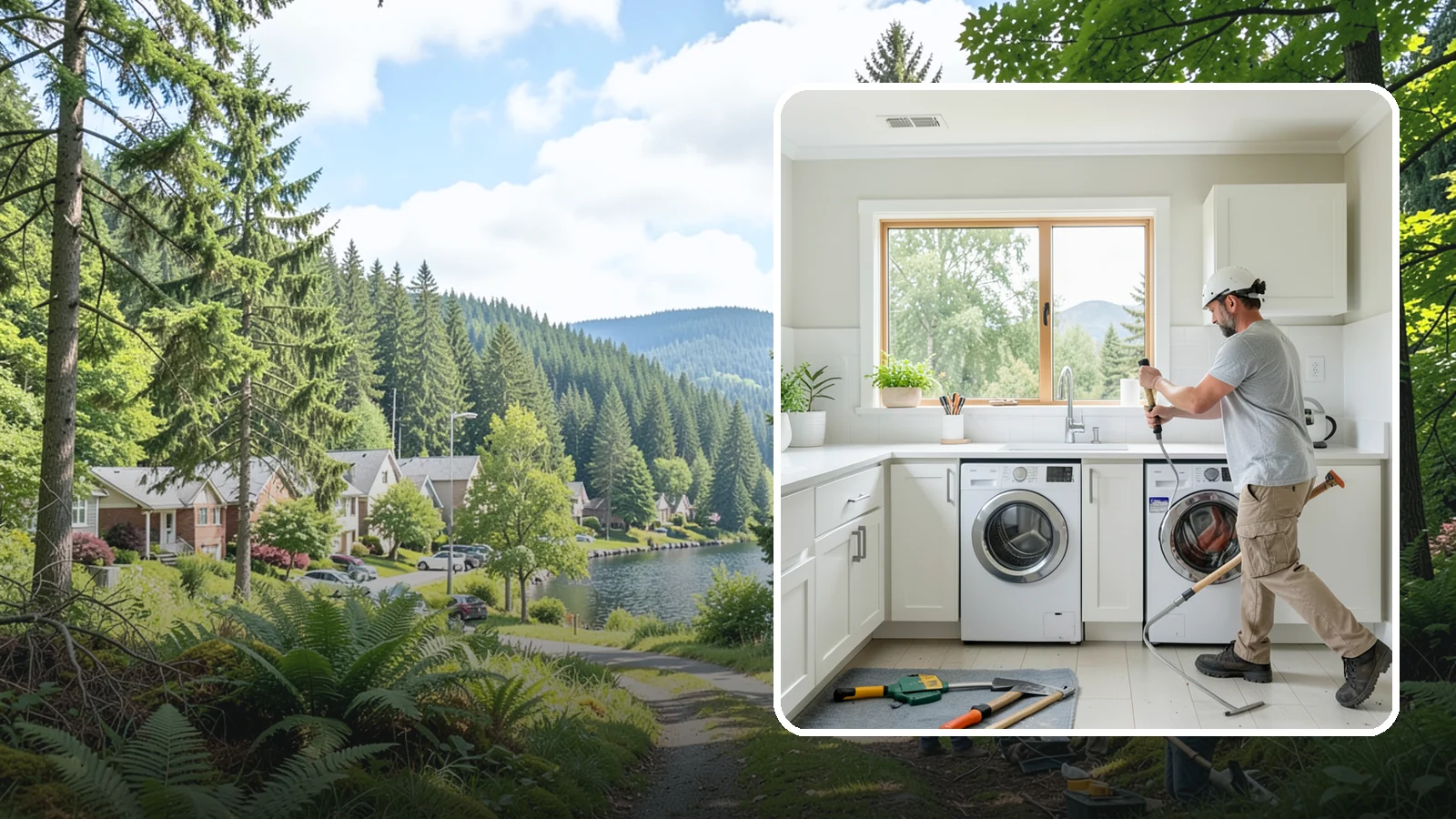 Laundry Room Remodeling in Lake Forest Park, King County, WA - We remodel tired Puget Sound laundry rooms into bright, efficient spaces built to handle the region's constant moisture.