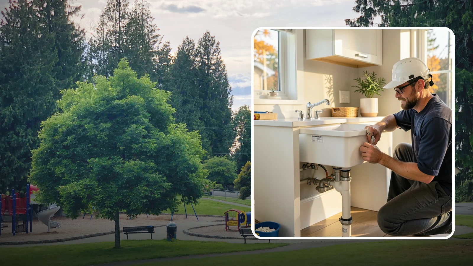 Laundry Sink Installation in Bonney Lake, Pierce County, WA - We install durable laundry sinks with proper drainage and supply lines built to WA plumbing code.