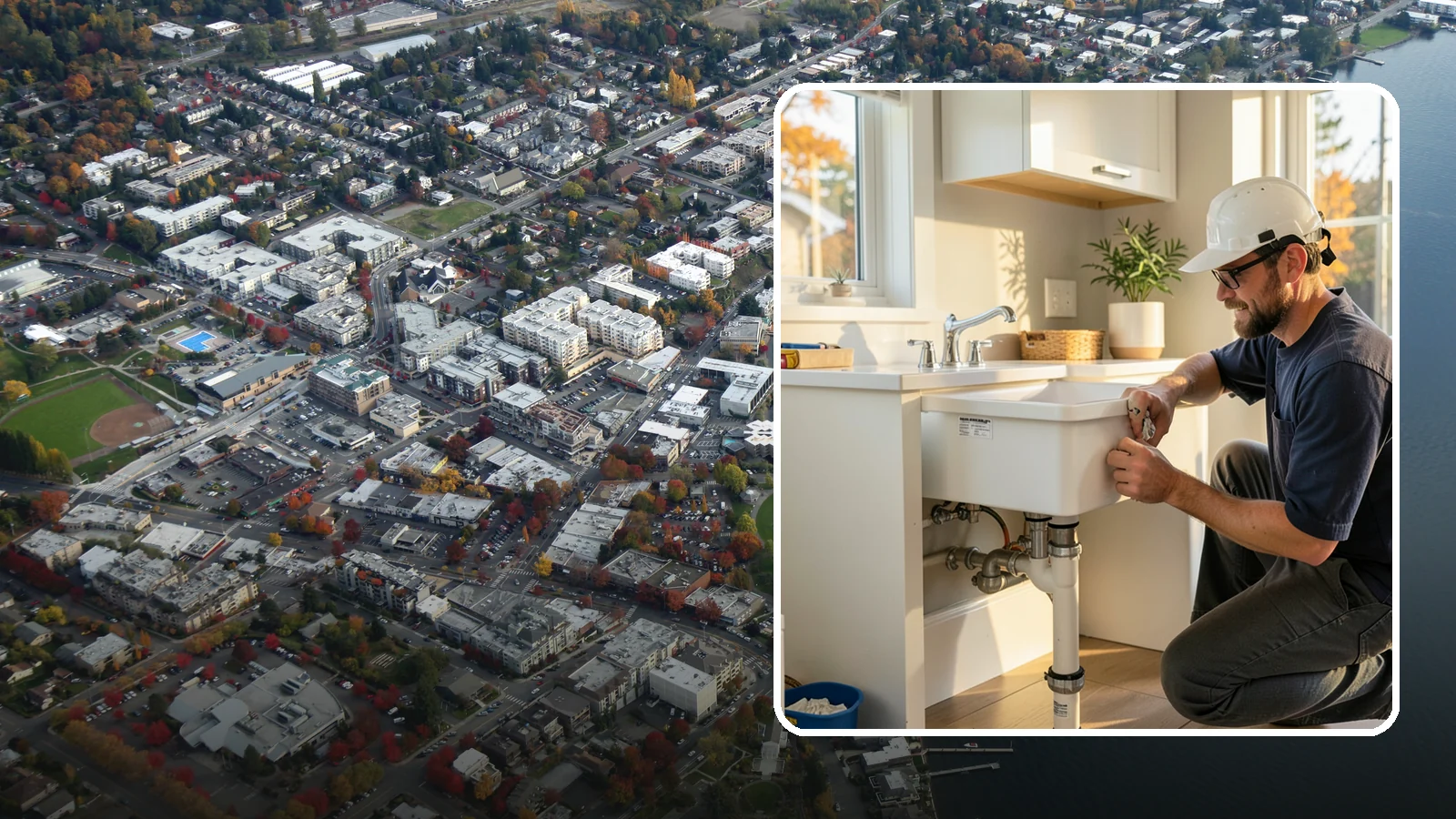 Laundry Sink Installation in Kirkland, King County, WA - We install durable laundry sinks with proper drainage and supply lines built to WA plumbing code.