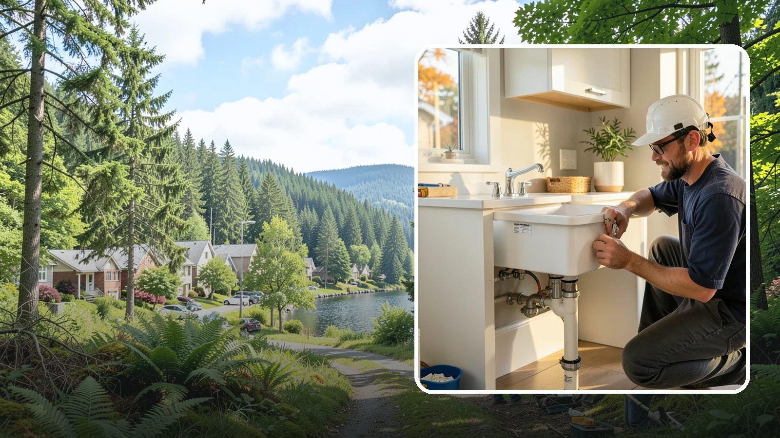 Laundry Sink Installation in Lake Forest Park, King County, WA - We install durable laundry sinks with proper drainage and supply lines built to WA plumbing code.