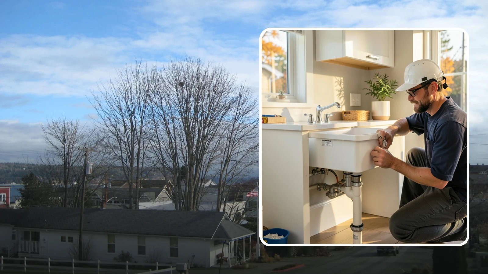 Laundry Sink Installation in Langley, Island County, WA - We install durable laundry sinks with proper drainage and supply lines built to WA plumbing code.