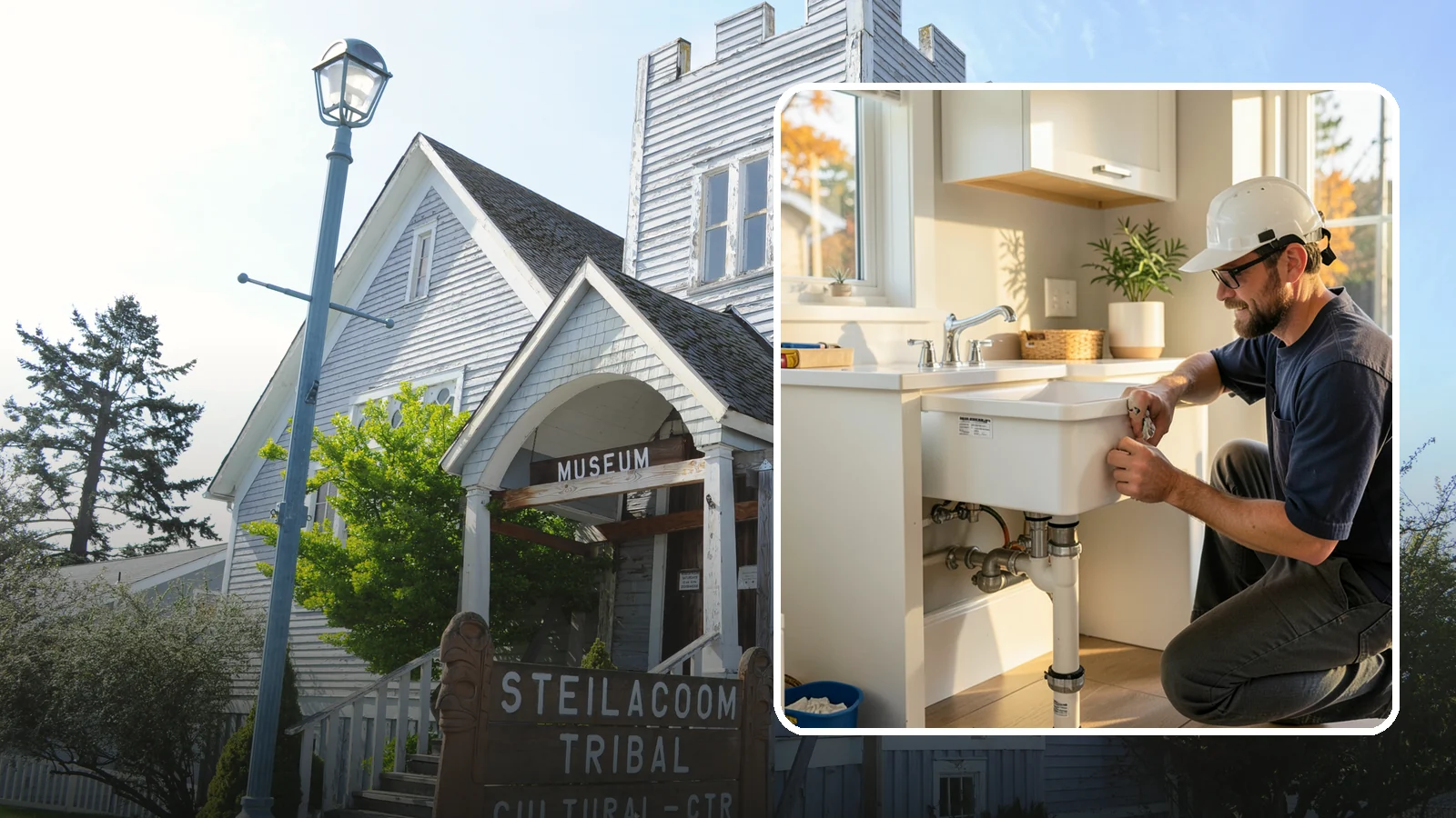 Laundry Sink Installation in Steilacoom, Pierce County, WA - We install durable laundry sinks with proper drainage and supply lines built to WA plumbing code.