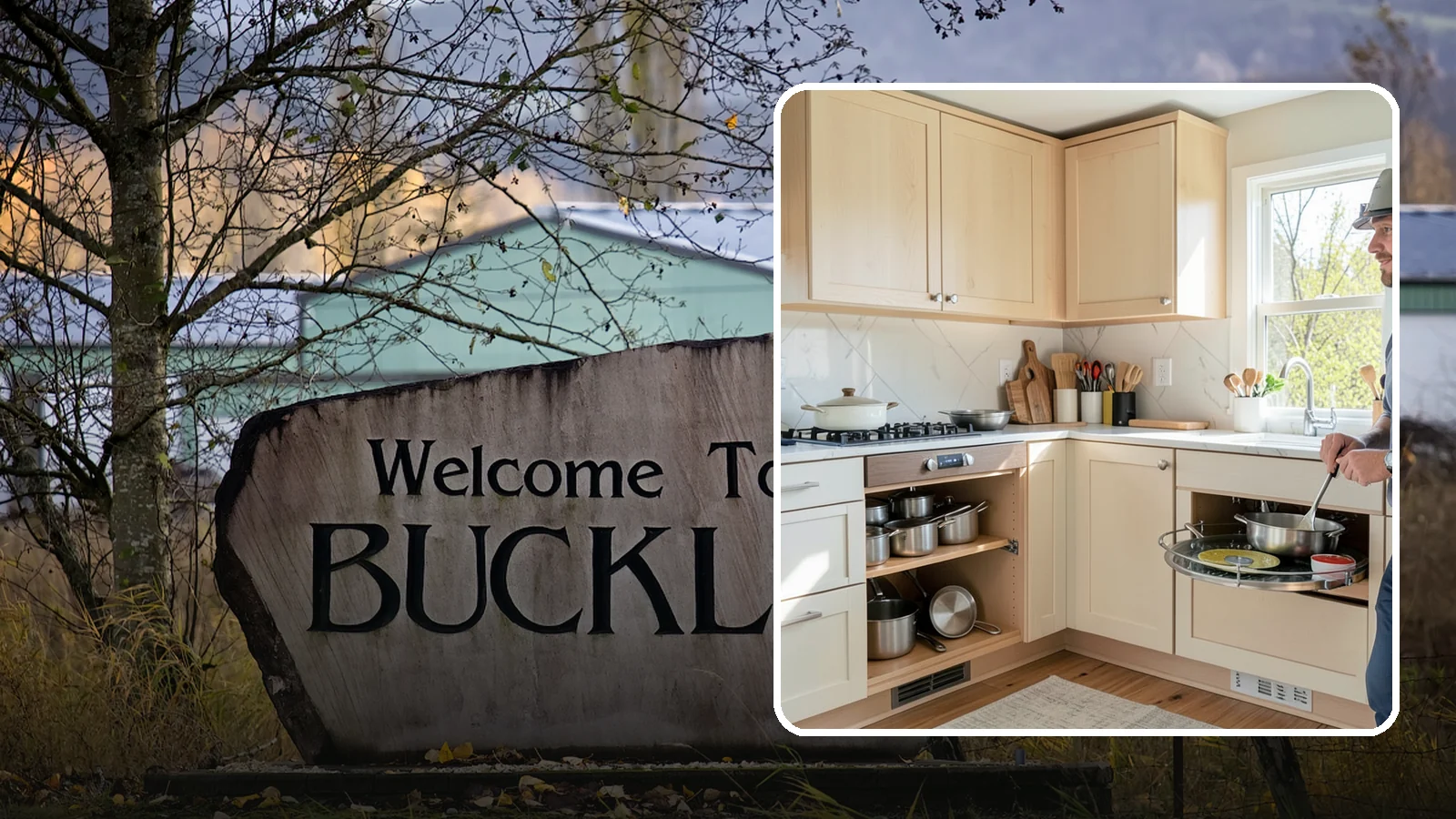 Lazy Susan Installation in Buckley, Pierce County, WA - Installing a rotating lazy Susan carousel in a corner cabinet to make its dead space fully accessible.