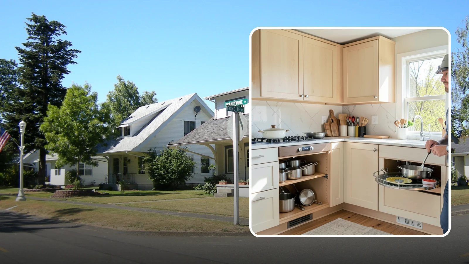Lazy Susan Installation in DuPont, Pierce County, WA - Installing a rotating lazy Susan carousel in a corner cabinet to make its dead space fully accessible.