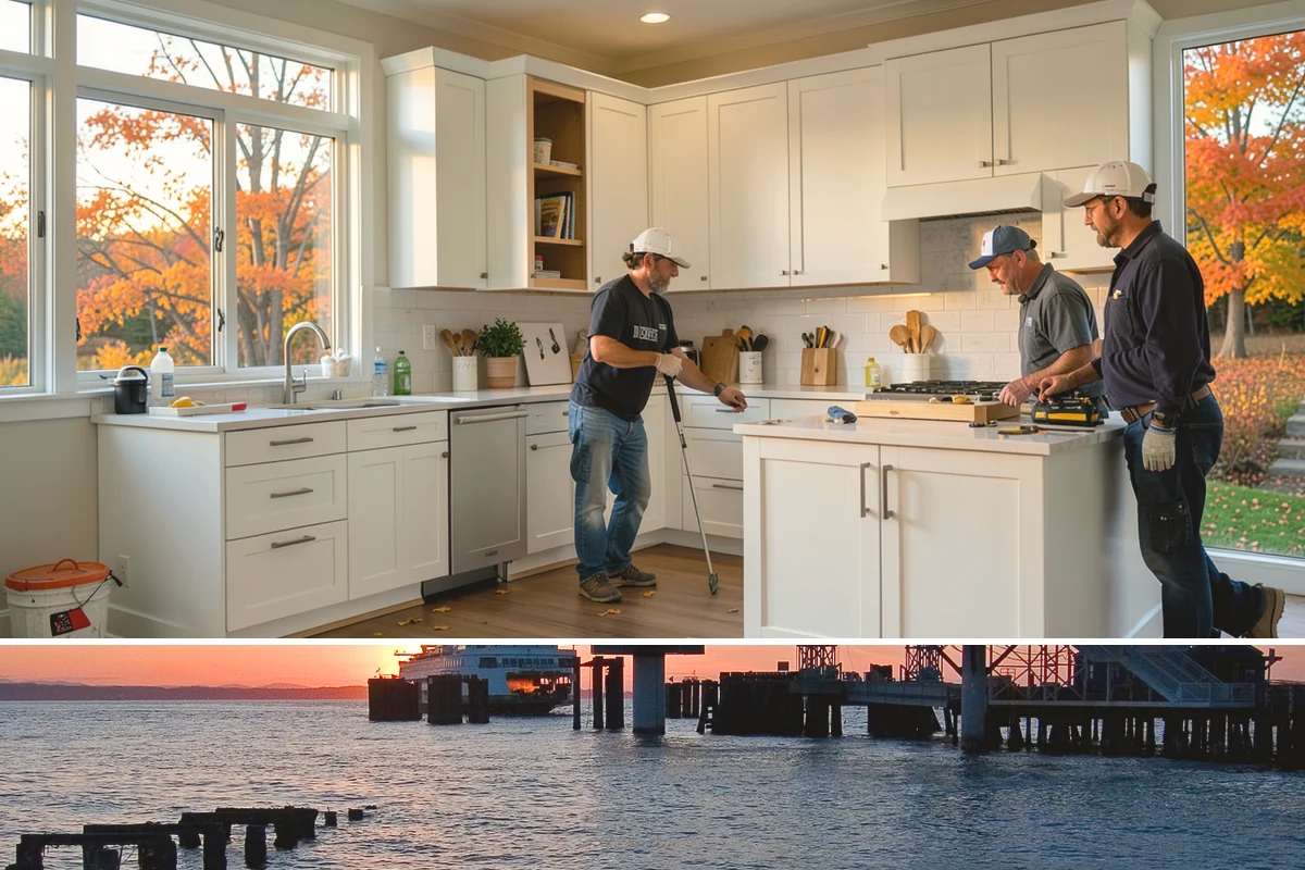 Lazy Susan Installation in Edmonds, Snohomish County, WA - Corner storage upgrades have no seasonal constraints and can be completed in a short visit year-round.
