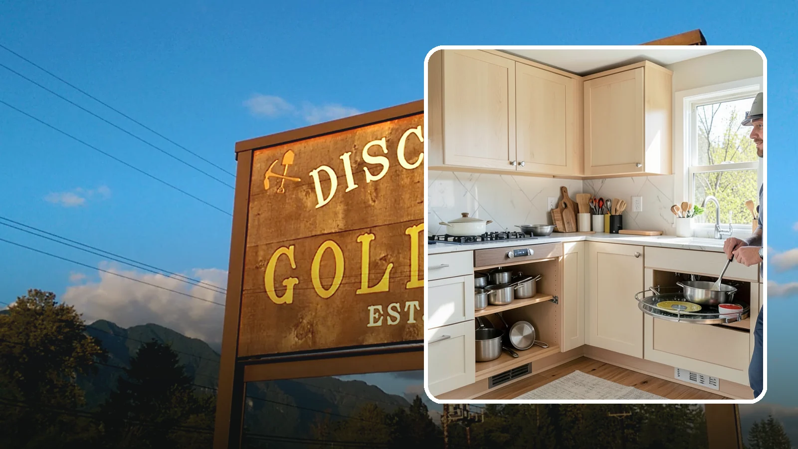 Lazy Susan Installation in Gold Bar, Snohomish County, WA - Installing a rotating lazy Susan carousel in a corner cabinet to make its dead space fully accessible.