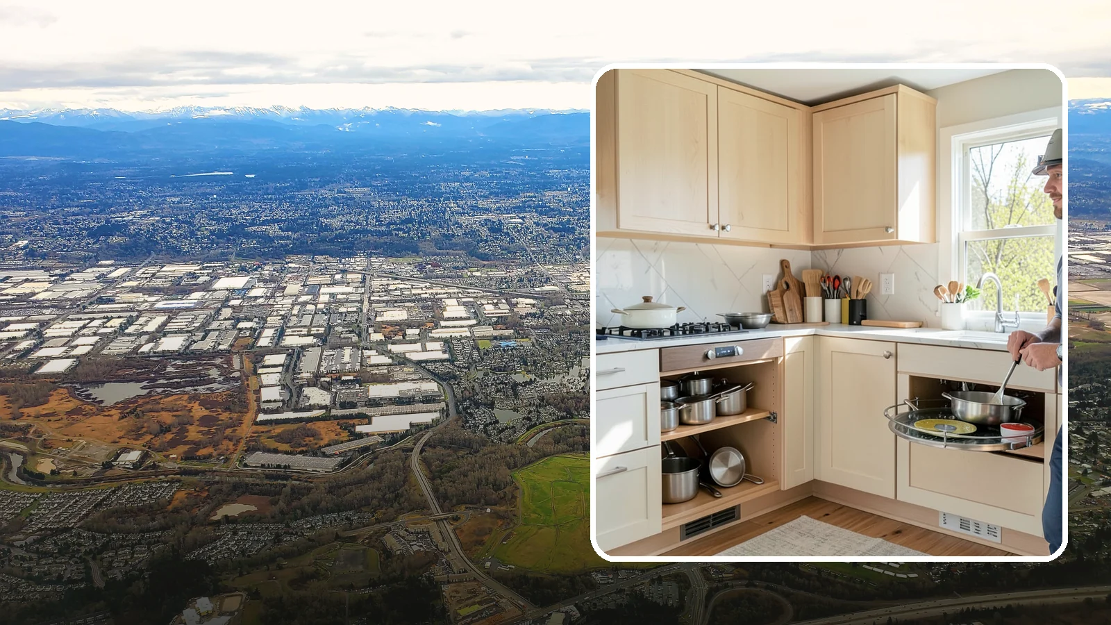 Lazy Susan Installation in Kent, King County, WA - Installing a rotating lazy Susan carousel in a corner cabinet to make its dead space fully accessible.