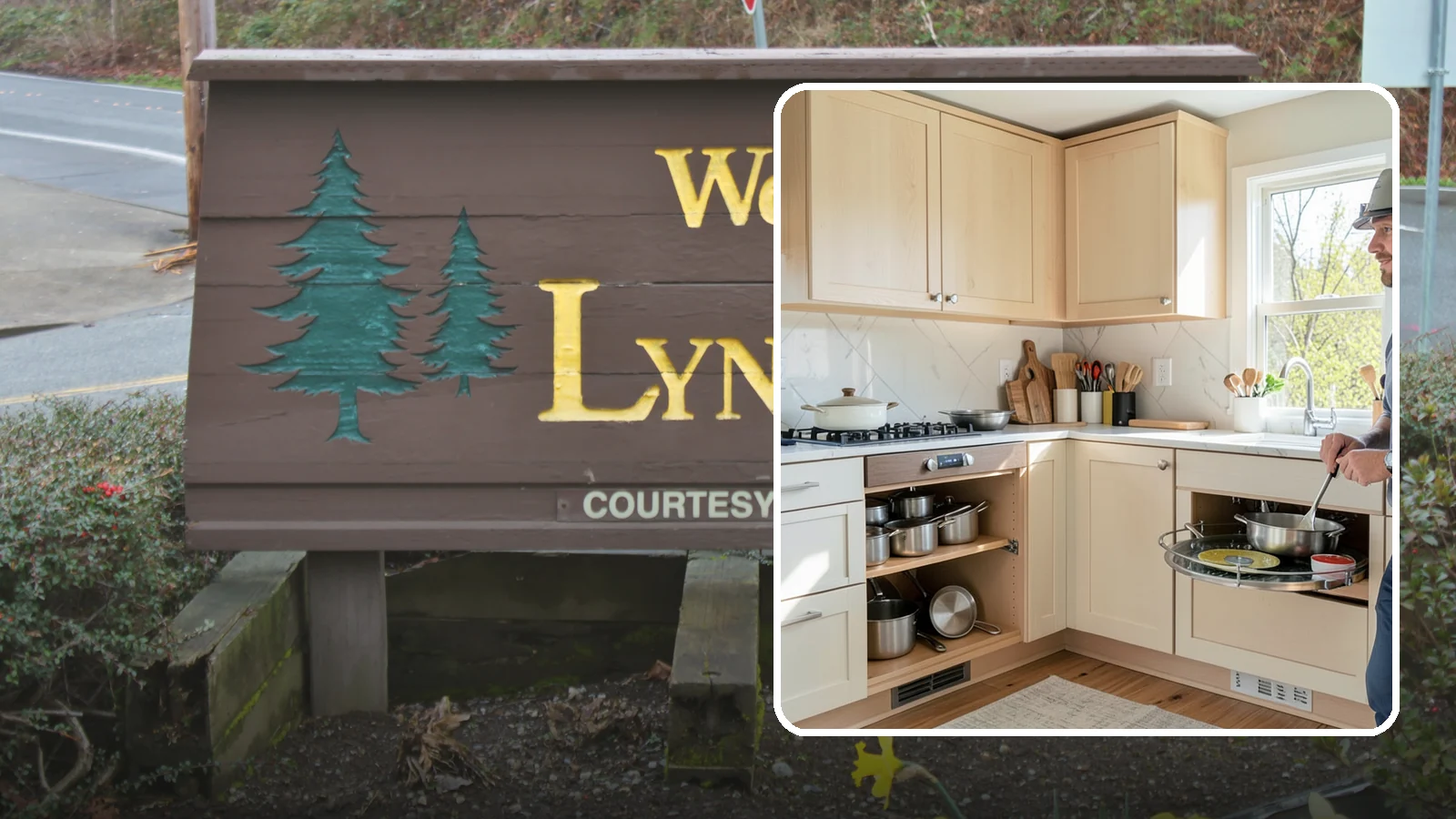 Lazy Susan Installation in Lynnwood, Snohomish County, WA - Installing a rotating lazy Susan carousel in a corner cabinet to make its dead space fully accessible.